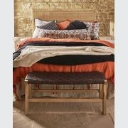 Linen Sheet Set with Freyed Edge- Tobacco gallery detail image