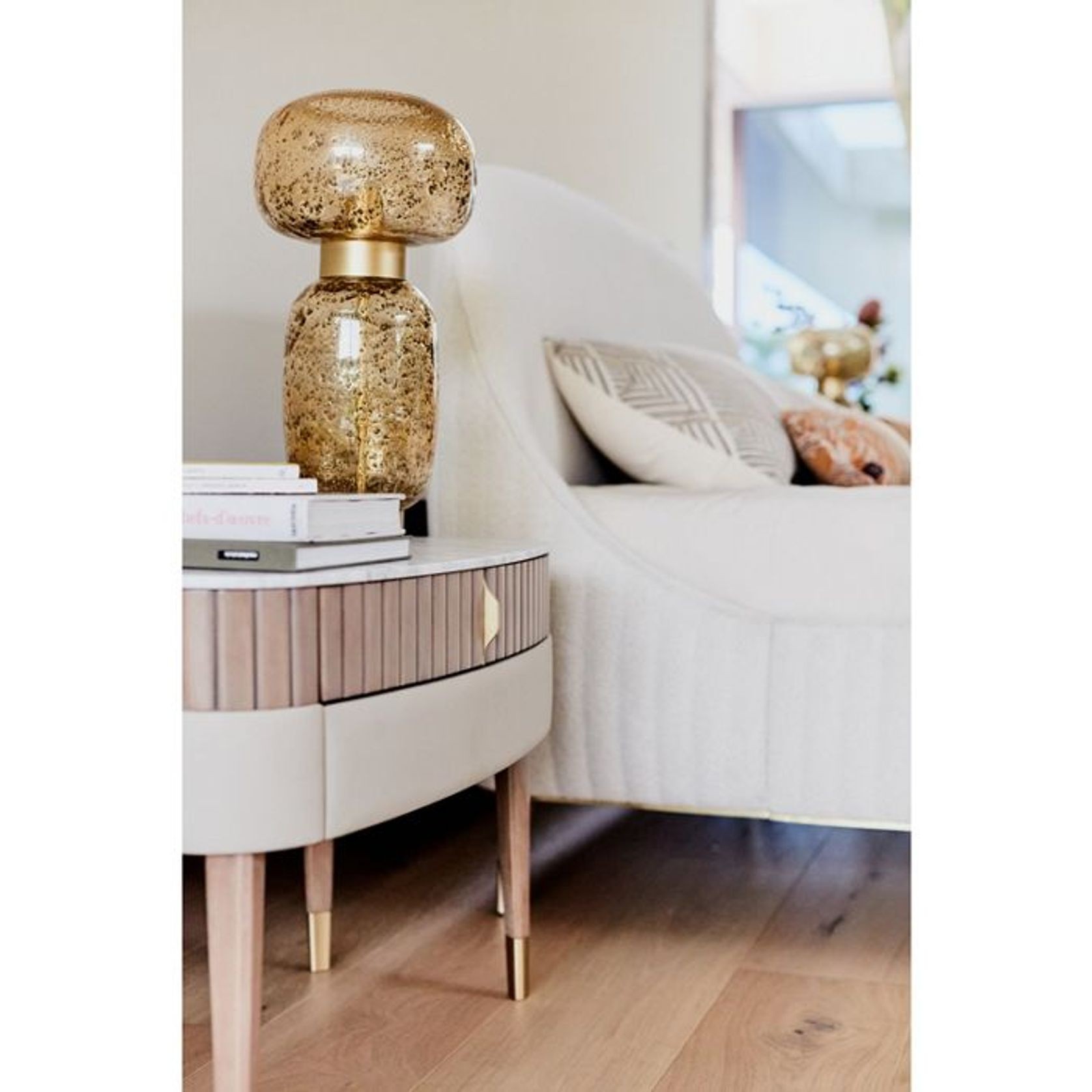 Eden-Rock Bedside Table 2 Drawers gallery detail image