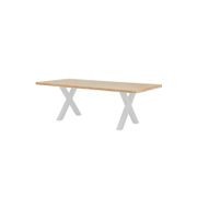 Emilie Aluminium Outdoor Dining Table 220cm | White X Legs gallery detail image