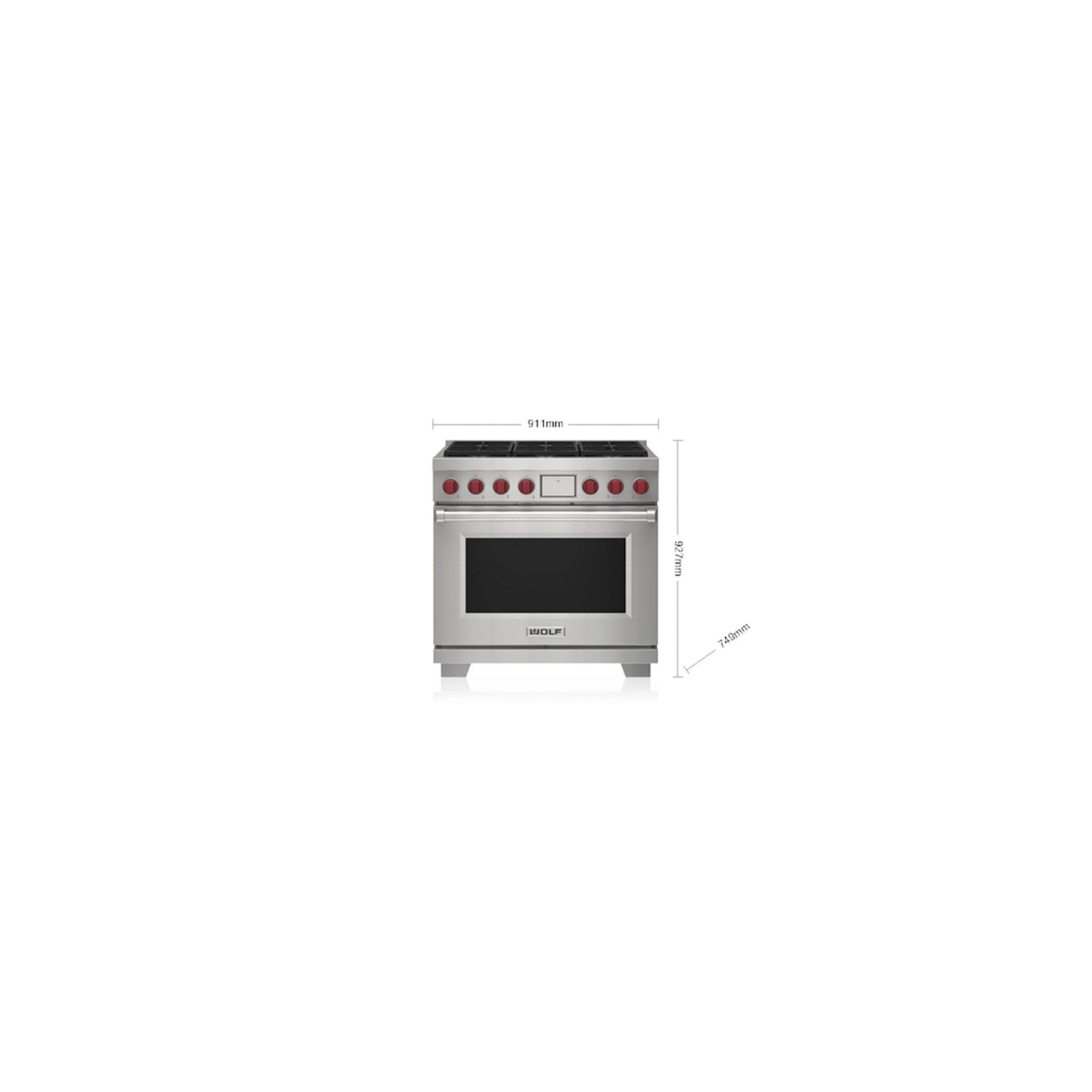 Wolf Dual Fuel Range 91cm ICBDF36650SP gallery detail image