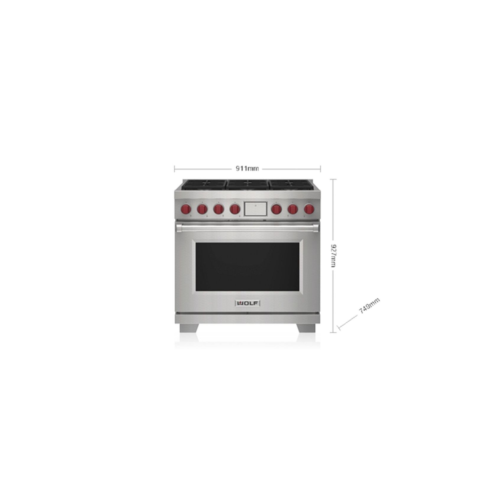 Wolf Dual Fuel Range 91cm ICBDF36650SP gallery detail image