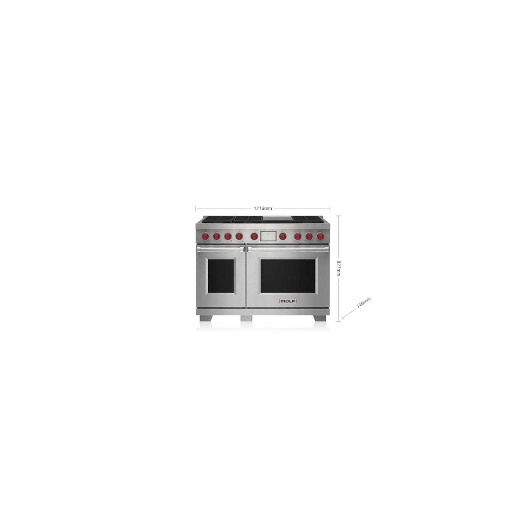 Wolf Dual Fuel Range 122cm ICBDF48650G gallery detail image