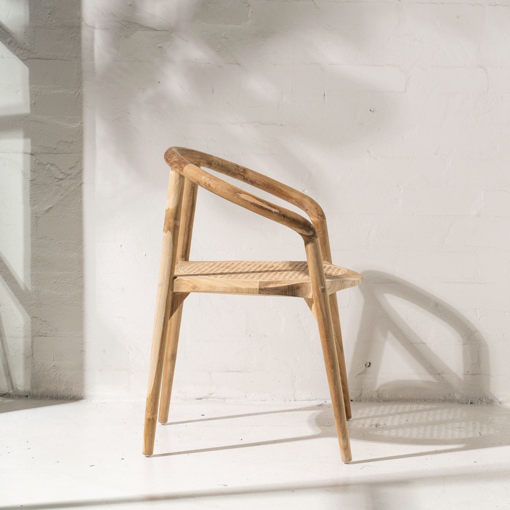 Espen Rattan Rounded Chair Natural gallery detail image