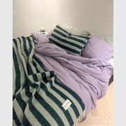 Maison Deux Candy Wrap - Green Sage | Large Reversible Wool Throw gallery detail image