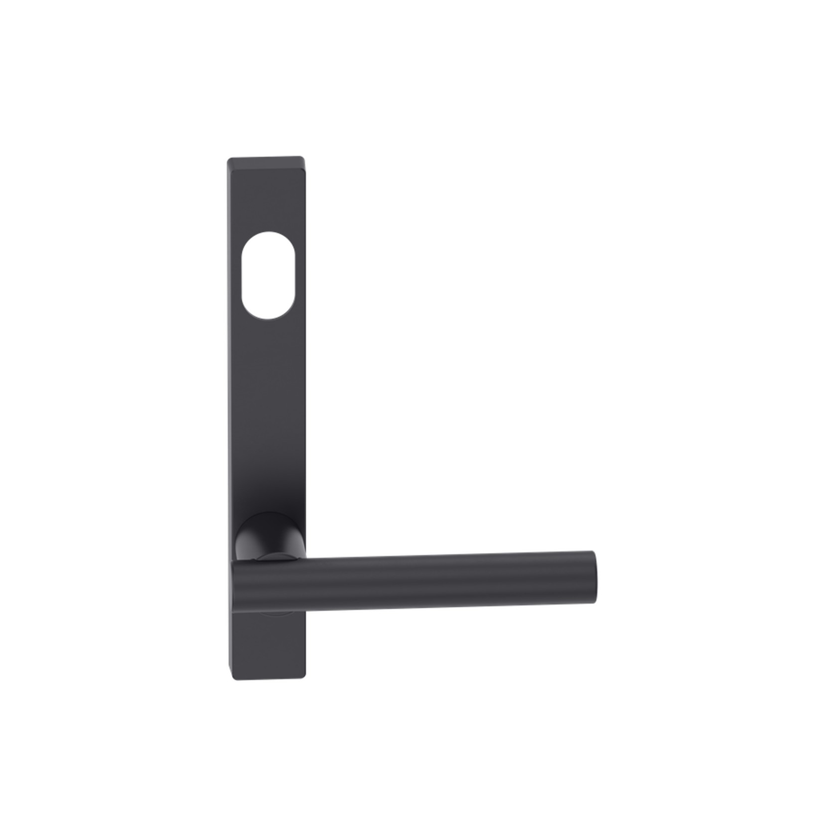 Narrow Plate Lever #12 Cylinder/Concealed BLK gallery detail image