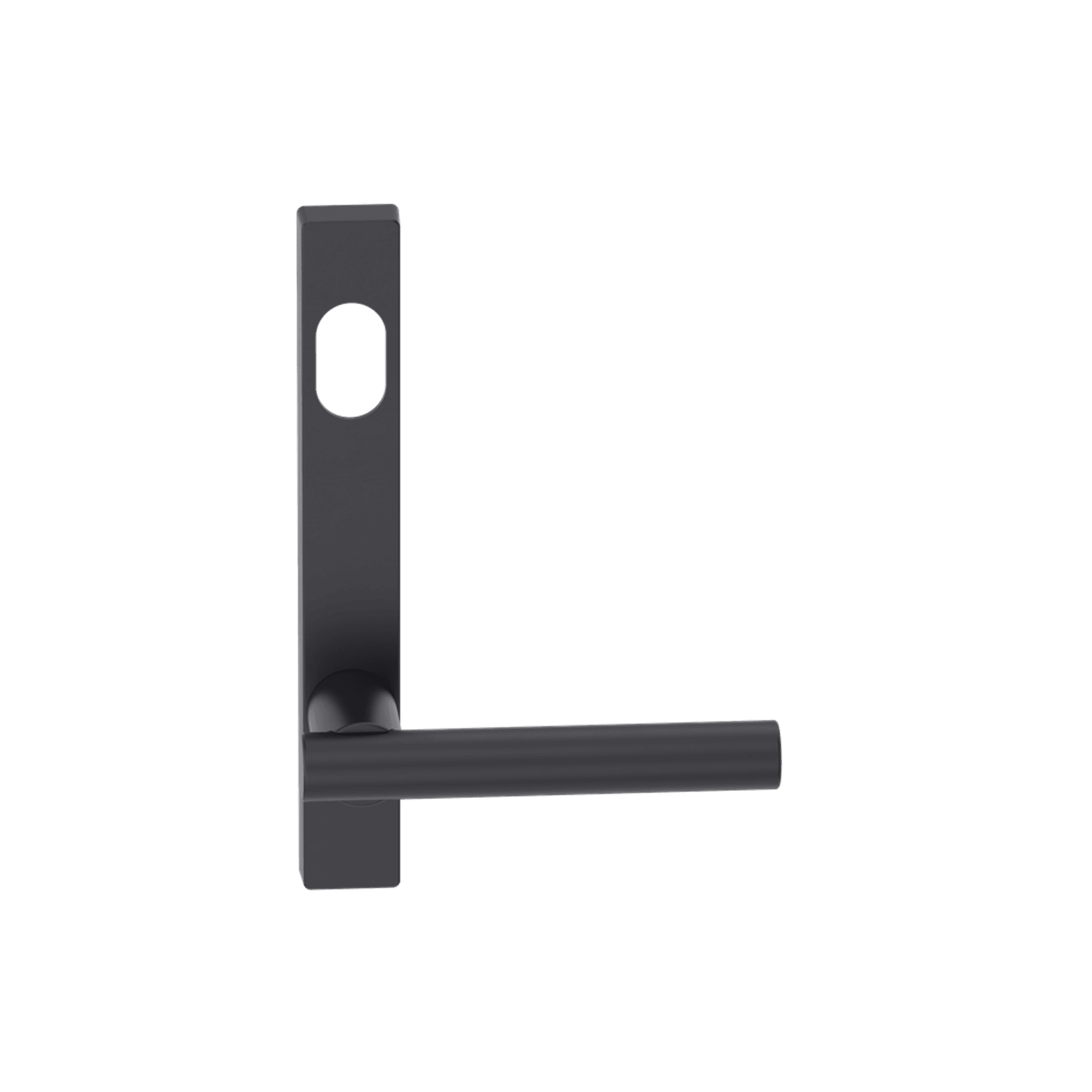 Narrow Plate Lever #12 Cylinder/Concealed BLK gallery detail image