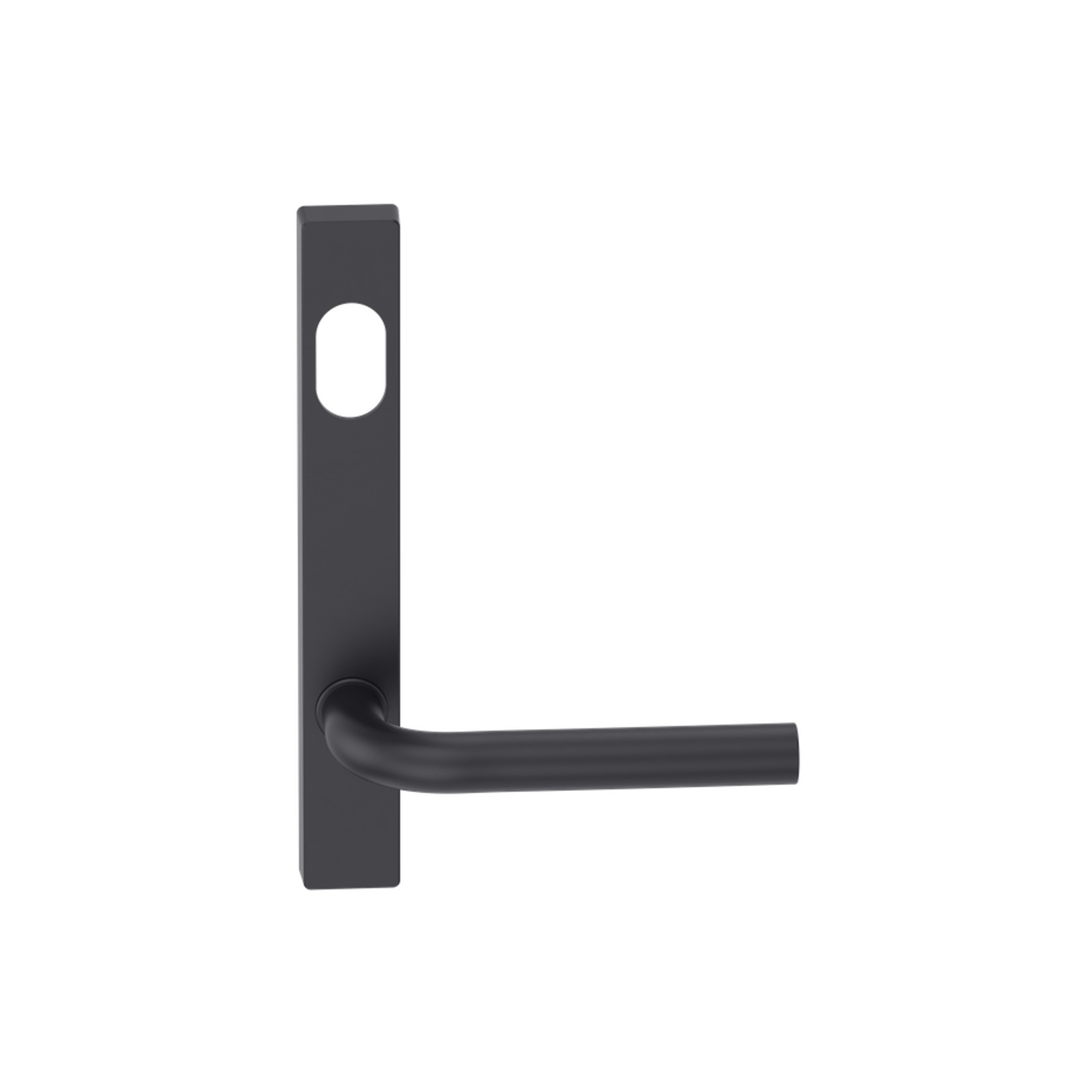 Narrow Plate Lever #13 Cylinder/Concealed BLK gallery detail image