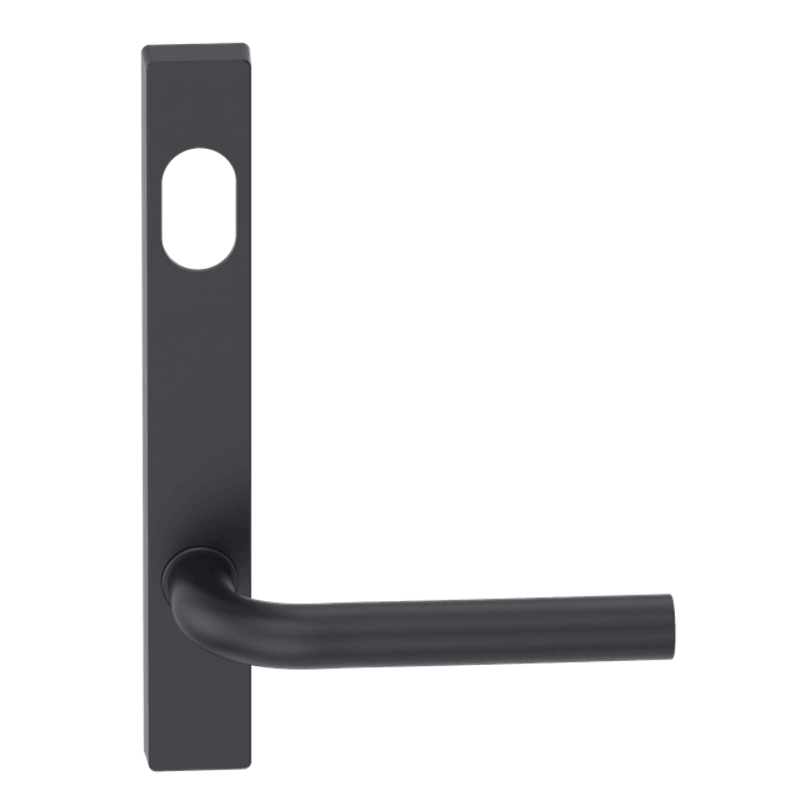 Narrow Plate Lever #13 Cylinder/Concealed BLK gallery detail image