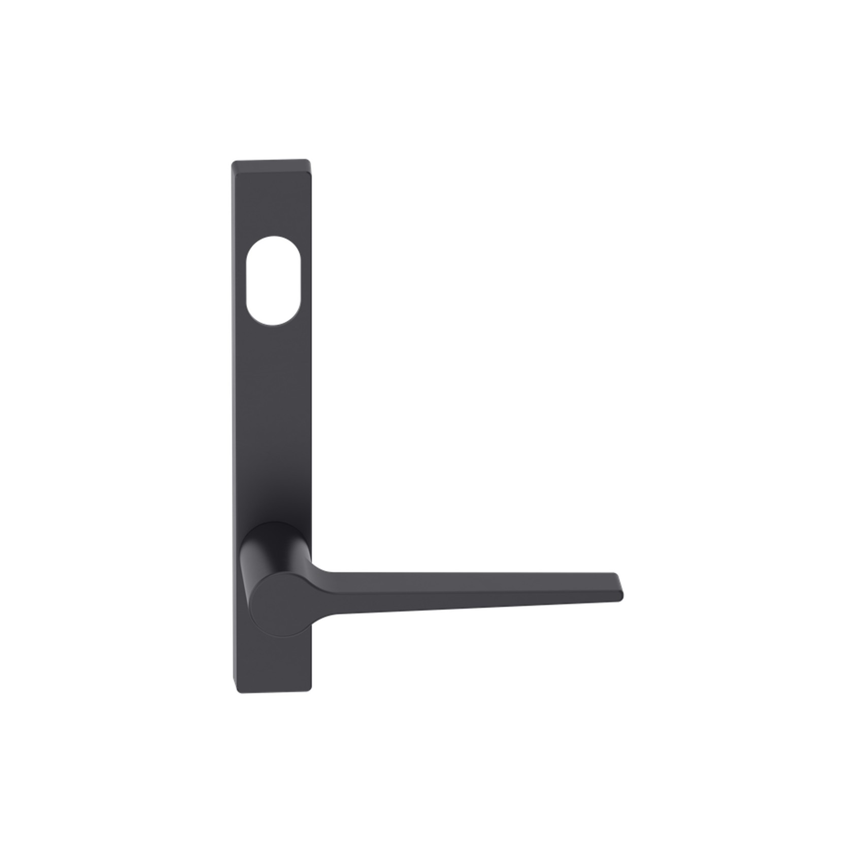 Narrow Plate Lever #14 Cylinder/Concealed BLK gallery detail image