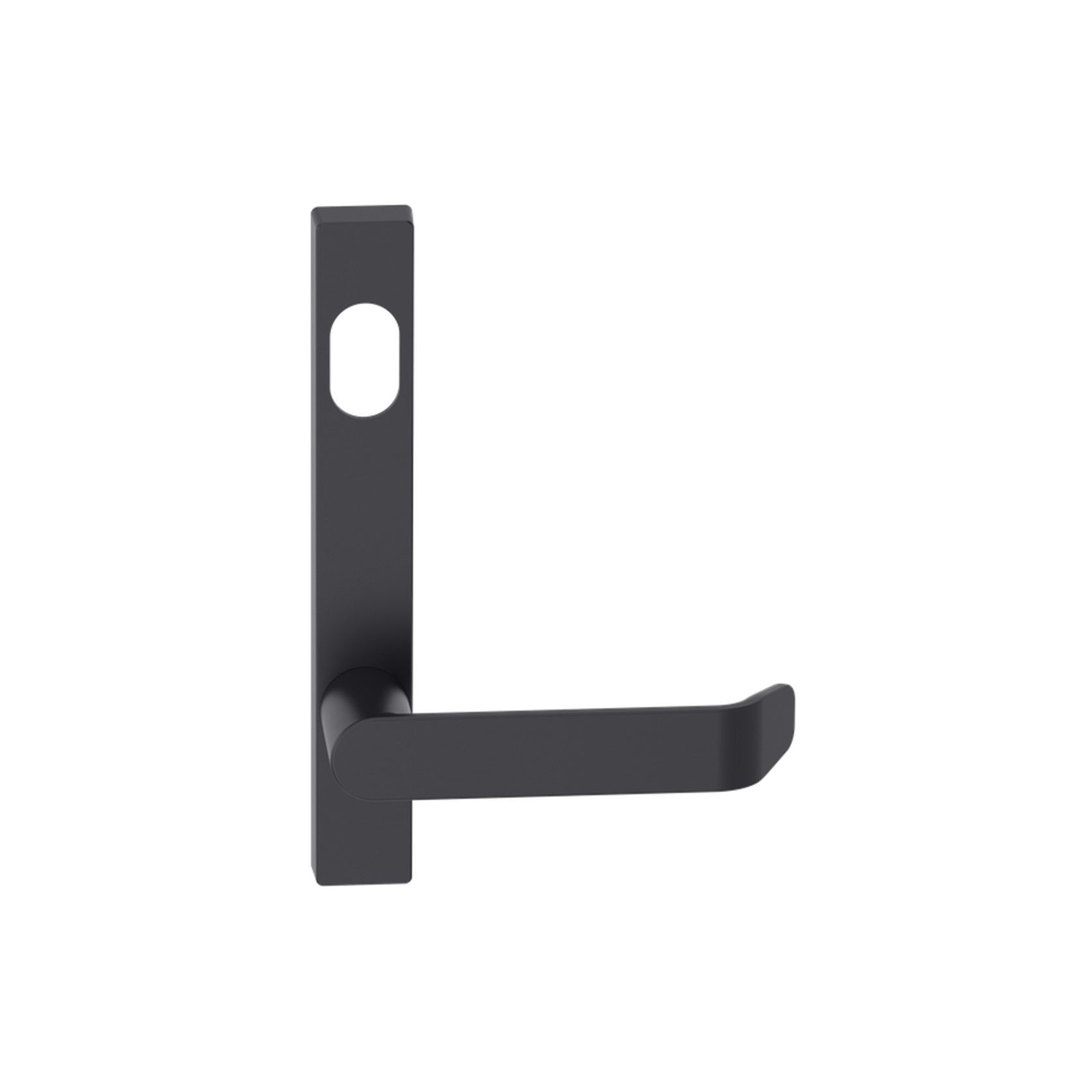 Narrow Plate Lever #34 Cylinder/Concealed BLK gallery detail image