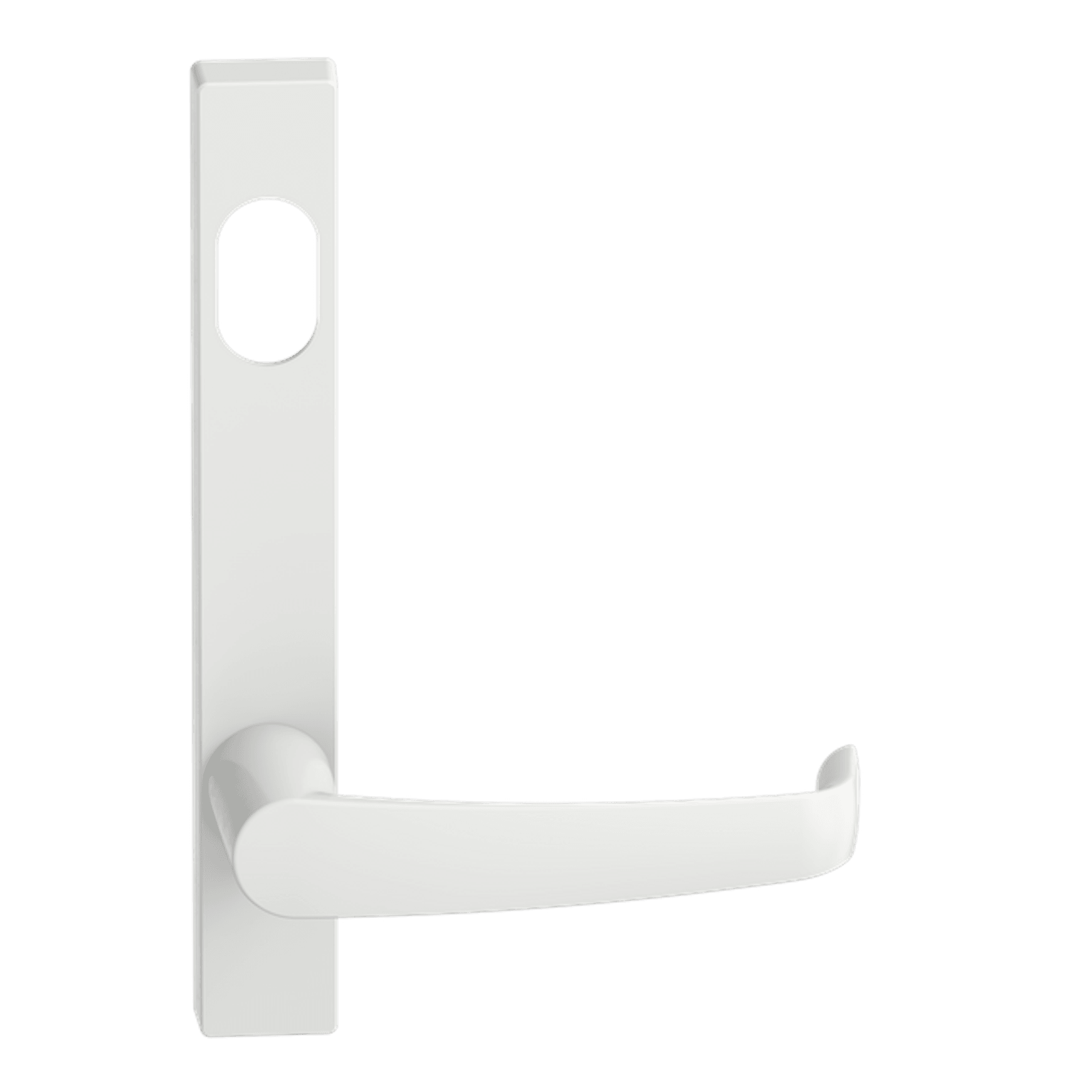 Narrow Plate Lever #37 Cylinder/Concealed WHT gallery detail image