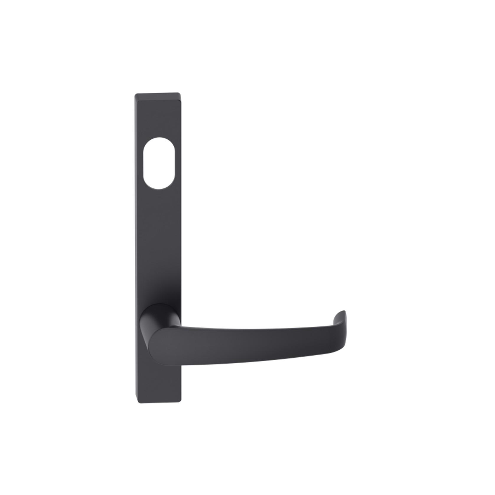 Narrow Plate Lever #37 Cylinder/Concealed BLK gallery detail image