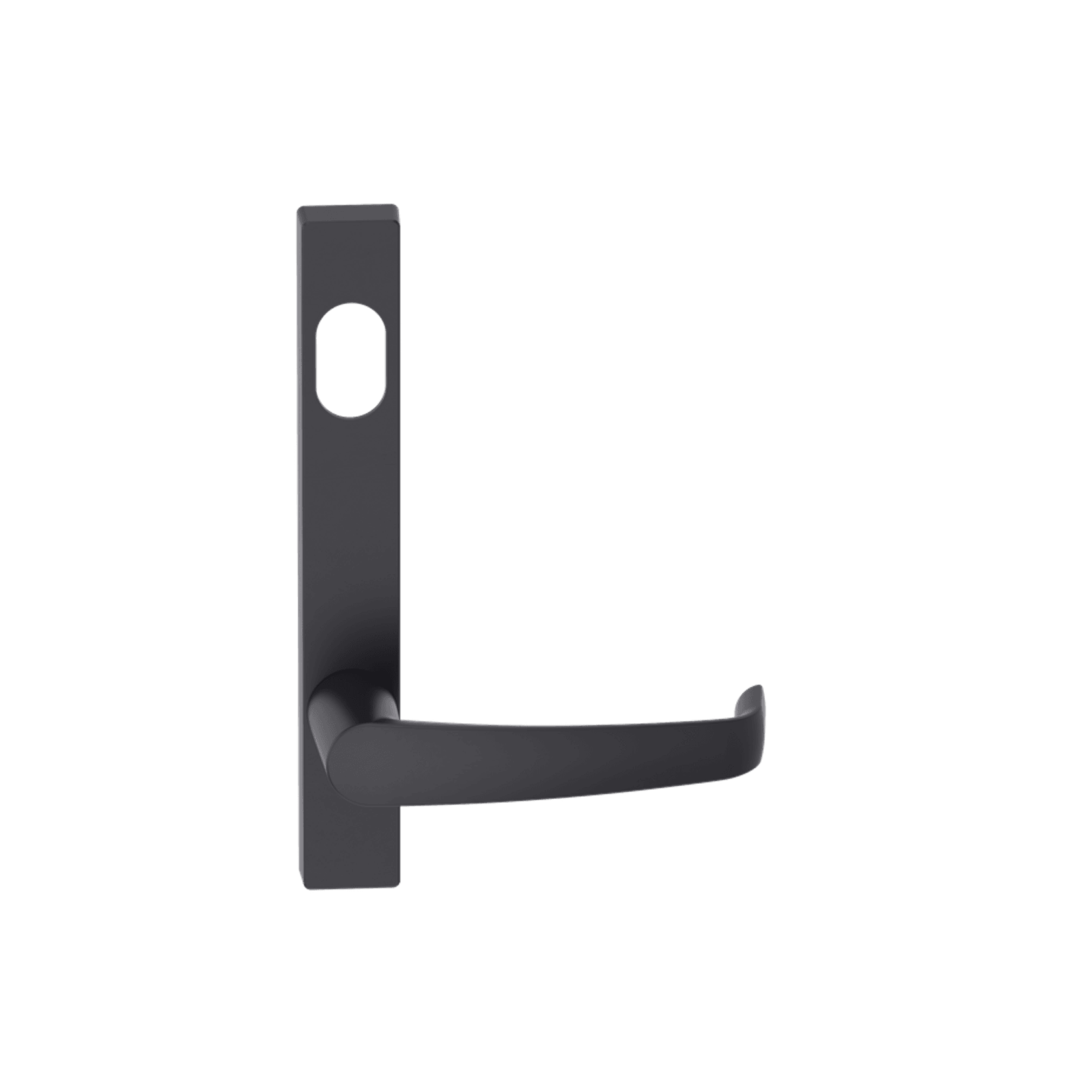 Narrow Plate Lever #37 Cylinder/Concealed BLK gallery detail image