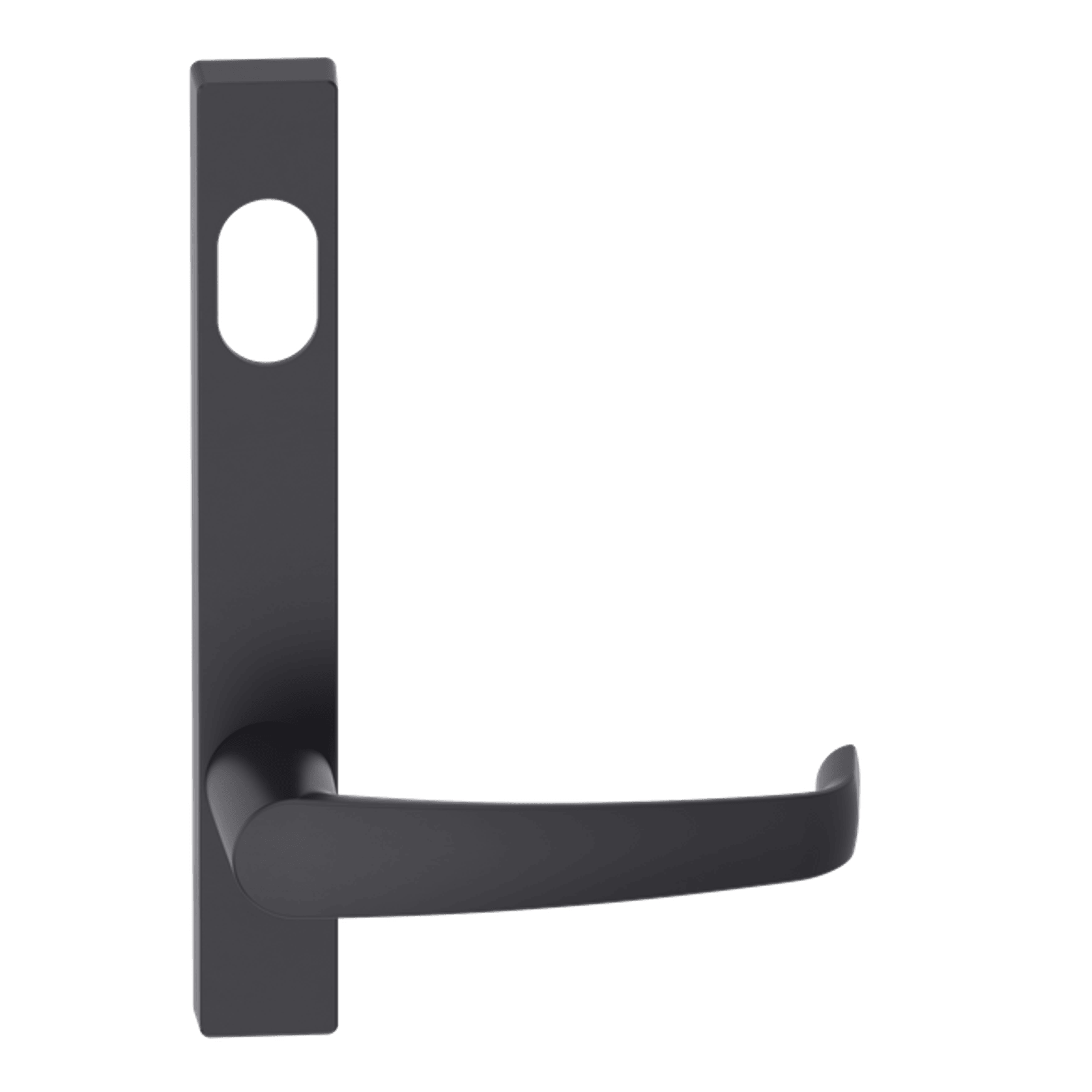 Narrow Plate Lever #37 Cylinder/Concealed BLK gallery detail image