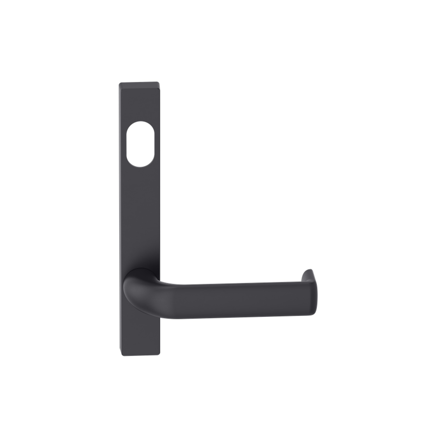 Narrow Plate Lever #38 Cylinder/Concealed BLK gallery detail image