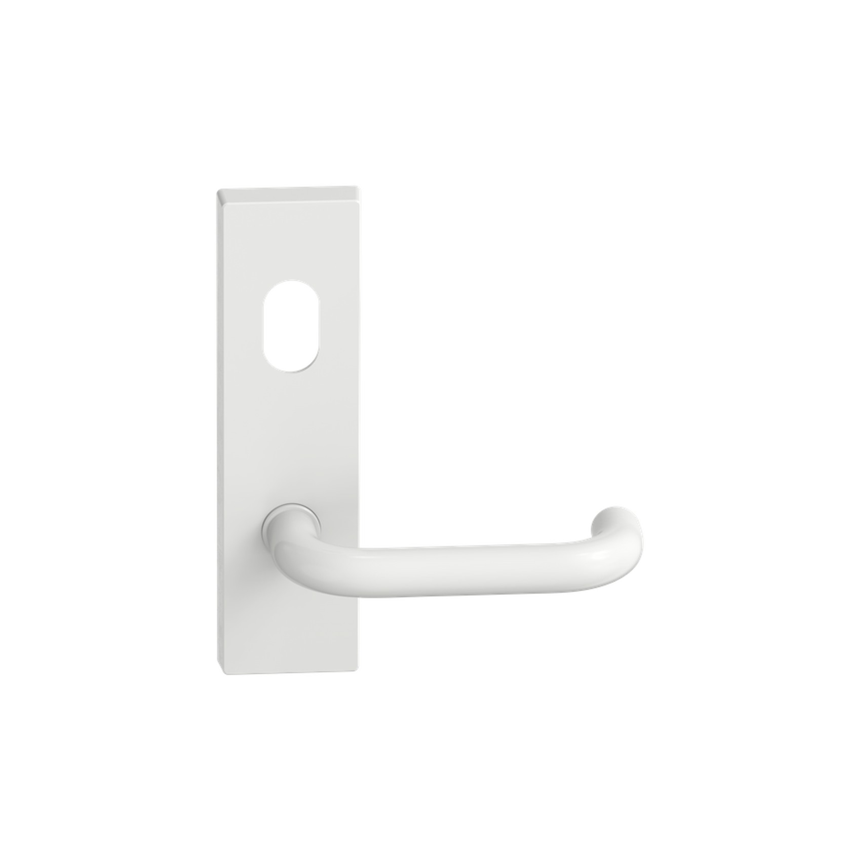 Rectangular Plate Lever #10 Cylinder/Concealed WHT gallery detail image