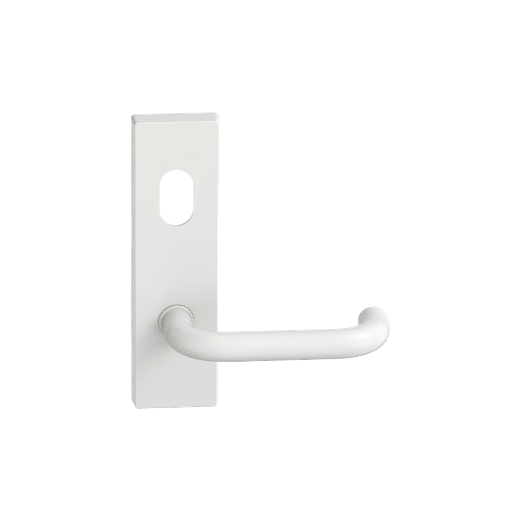 Rectangular Plate Lever #10 Cylinder/Concealed WHT gallery detail image