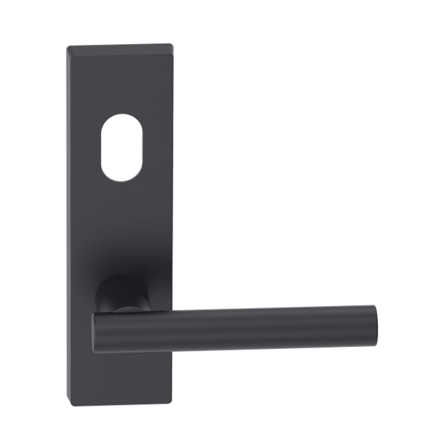 Rectangular Plate Lever #12 Cylinder/Concealed BLK gallery detail image