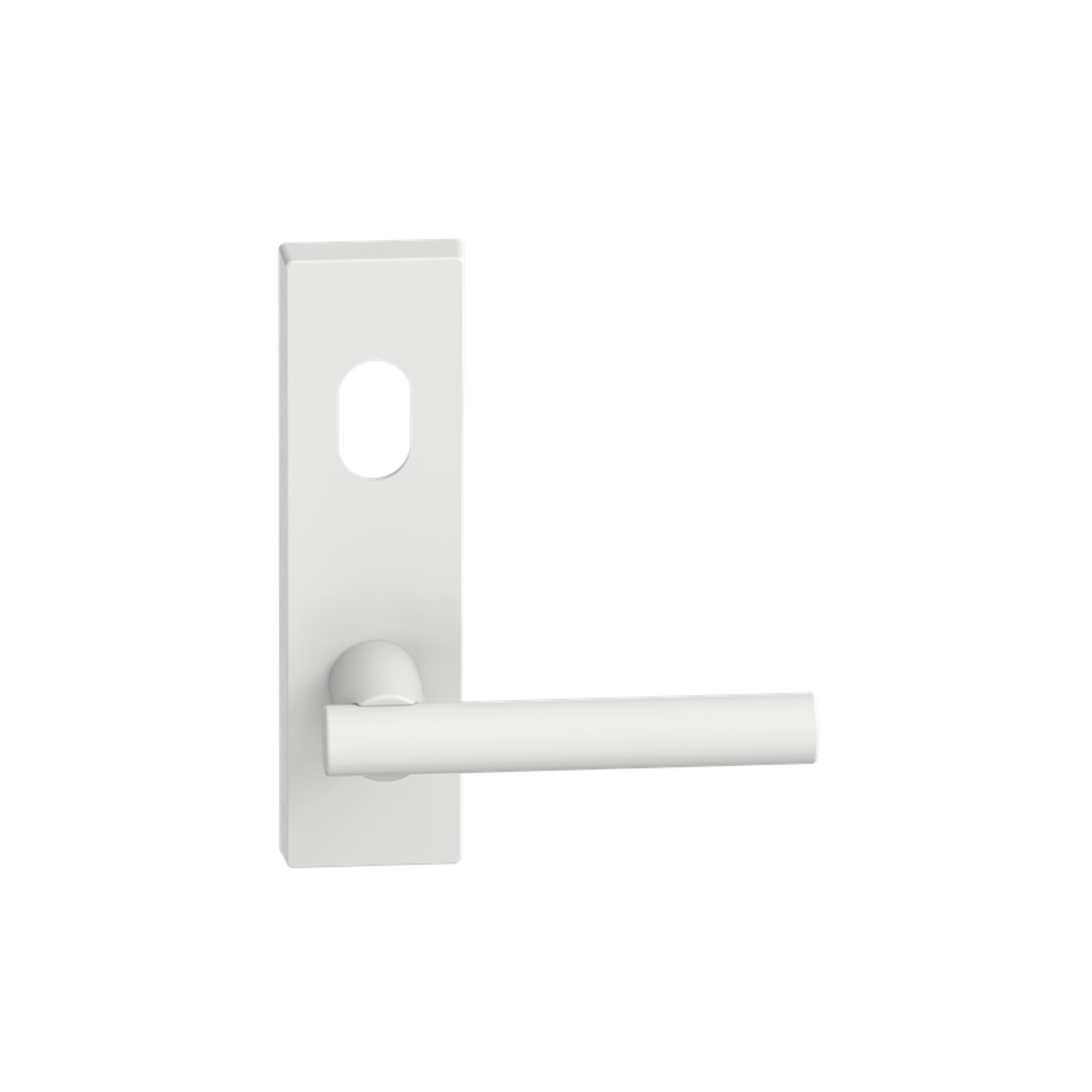 Rectangular Plate Lever #12 Cylinder/Concealed WHT gallery detail image