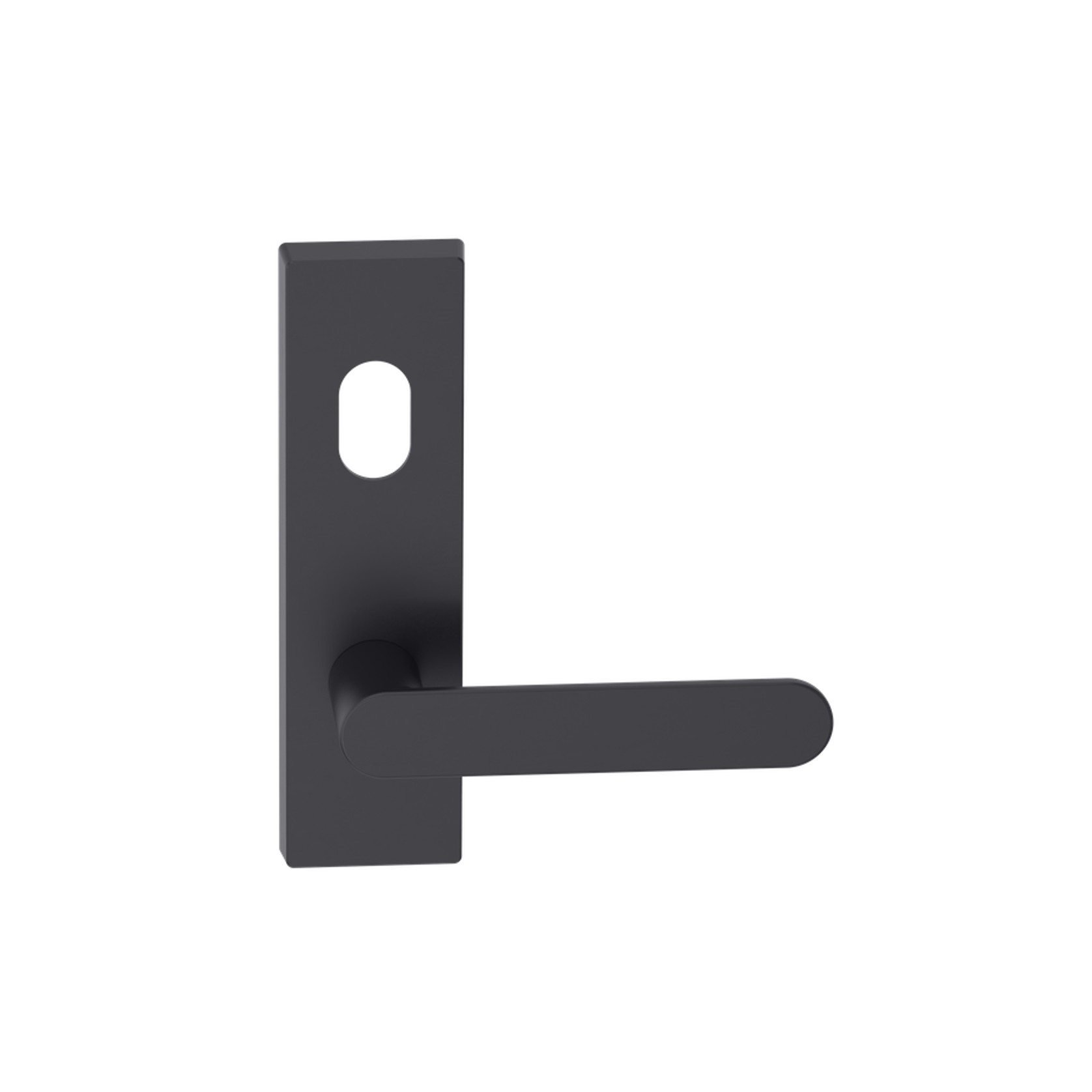 Rectangular Plate Lever #30 Cylinder/Concealed BLK gallery detail image