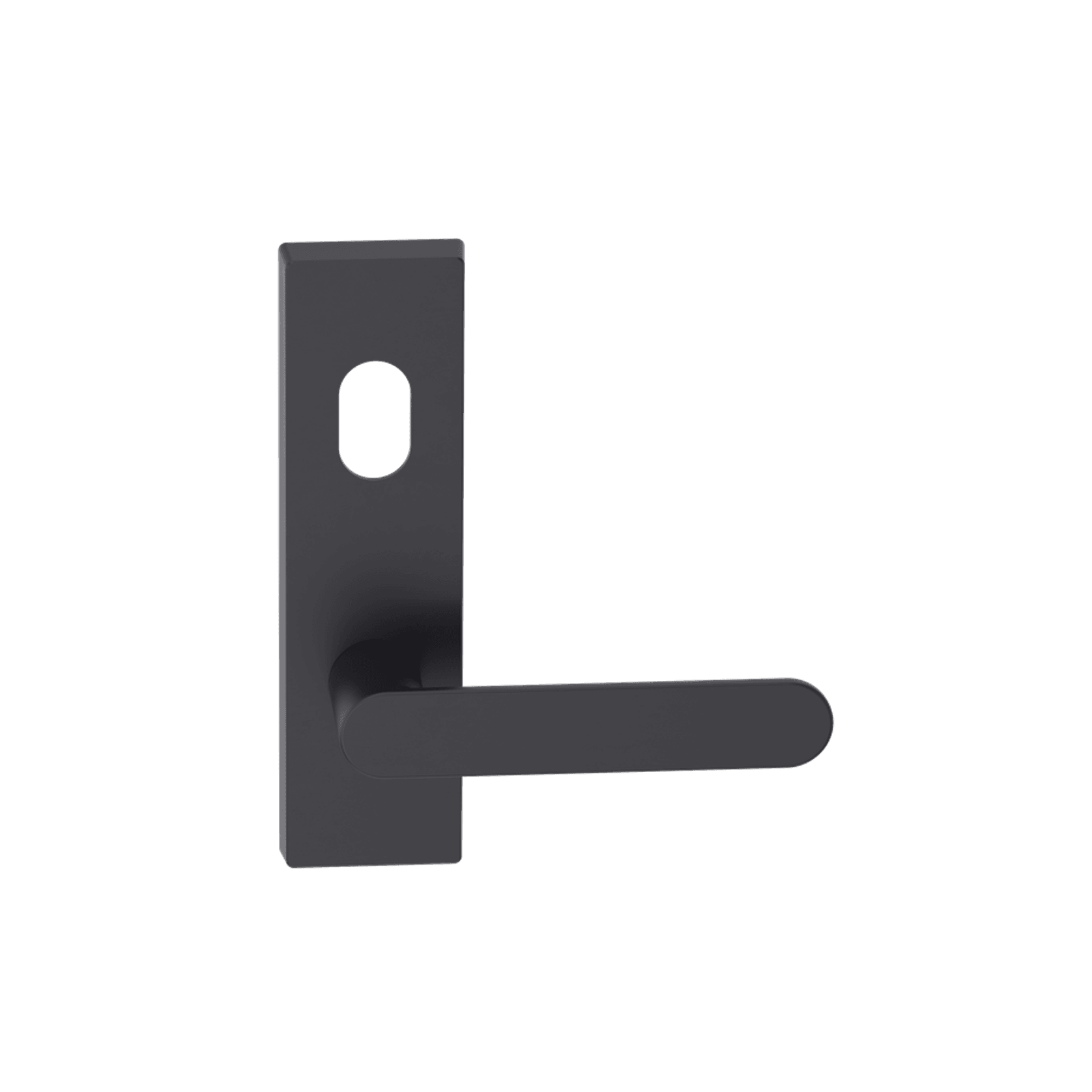 Rectangular Plate Lever #30 Cylinder/Concealed BLK gallery detail image
