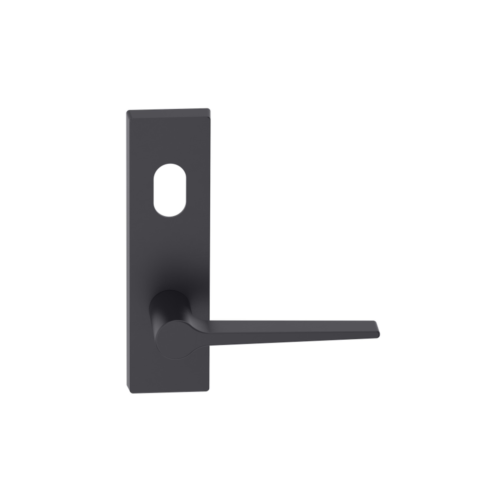 Rectangular Plate Lever #14 Cylinder/Concealed BLK gallery detail image