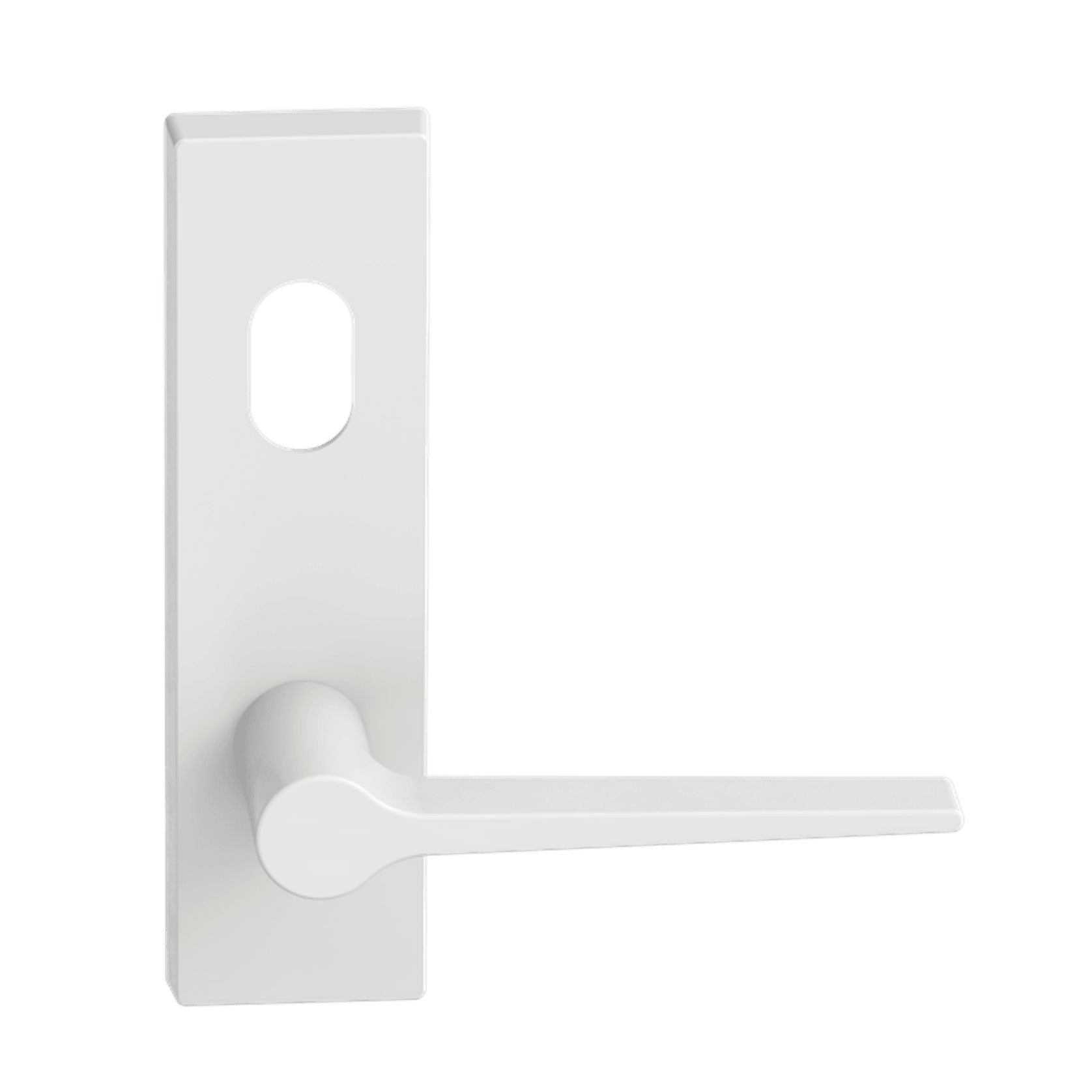 Rectangular Plate Lever #14 Cylinder/Concealed WHT gallery detail image