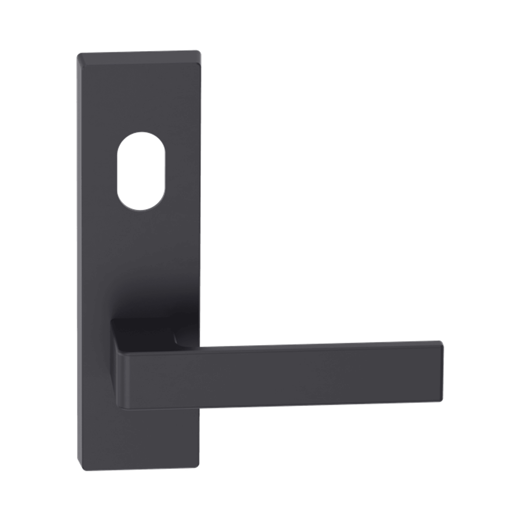 Rectangular Plate Lever #32 Cylinder/Concealed BLK gallery detail image