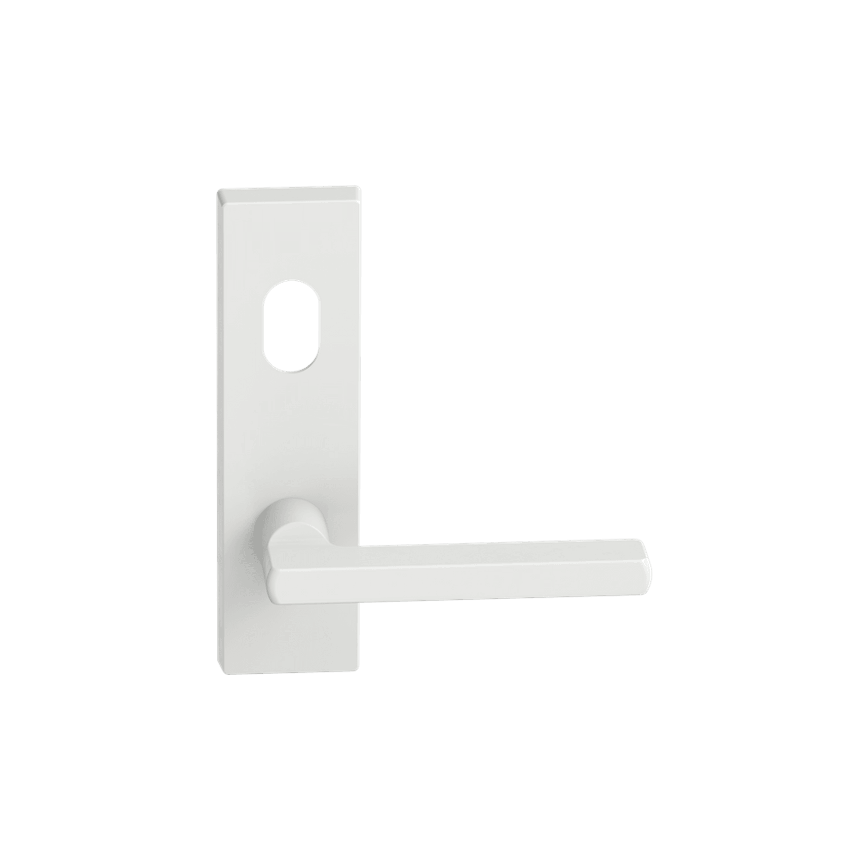 Rectangular Plate Lever #33 Cylinder/Concealed WHT gallery detail image