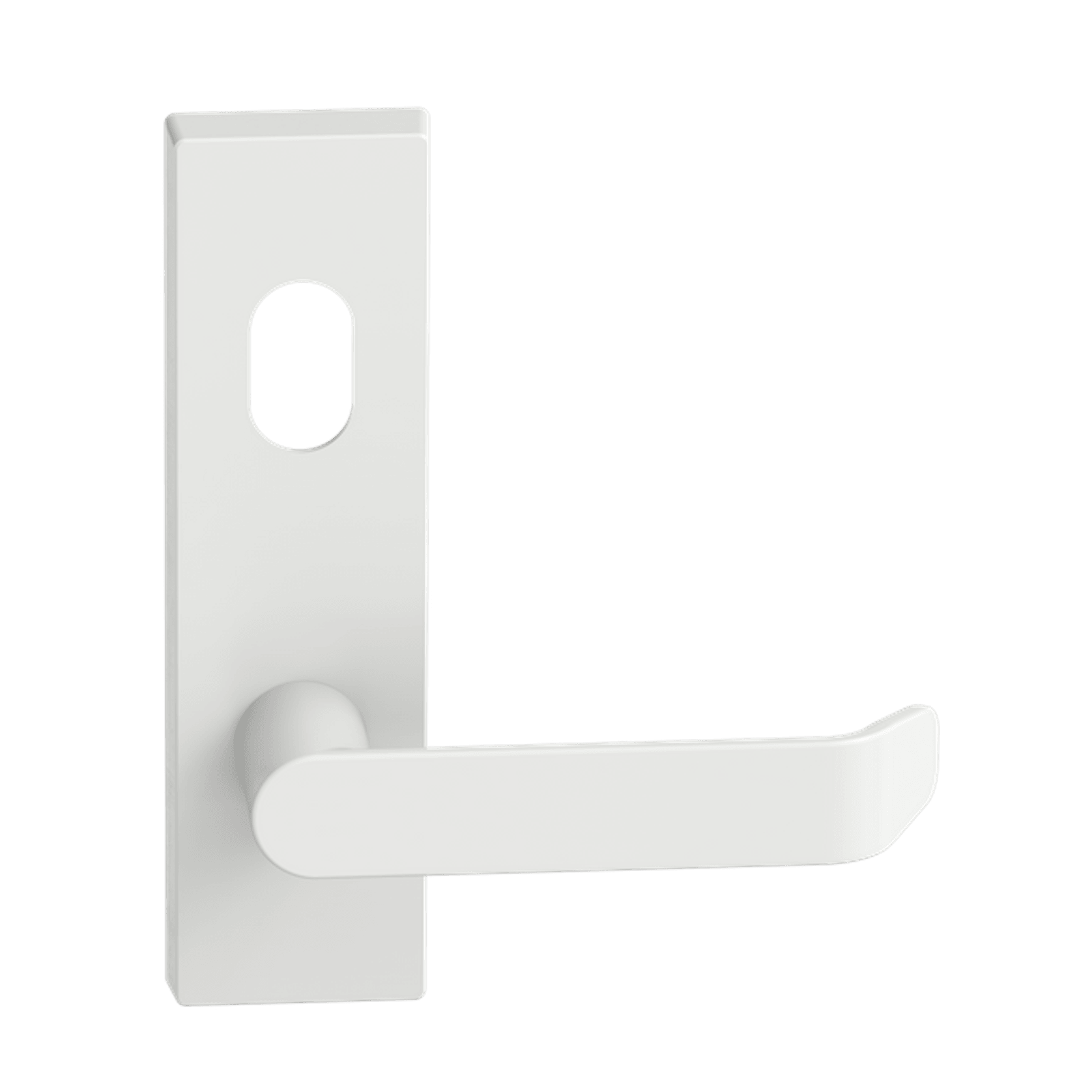 Rectangular Plate Lever #34 Cylinder/Concealed WHT gallery detail image