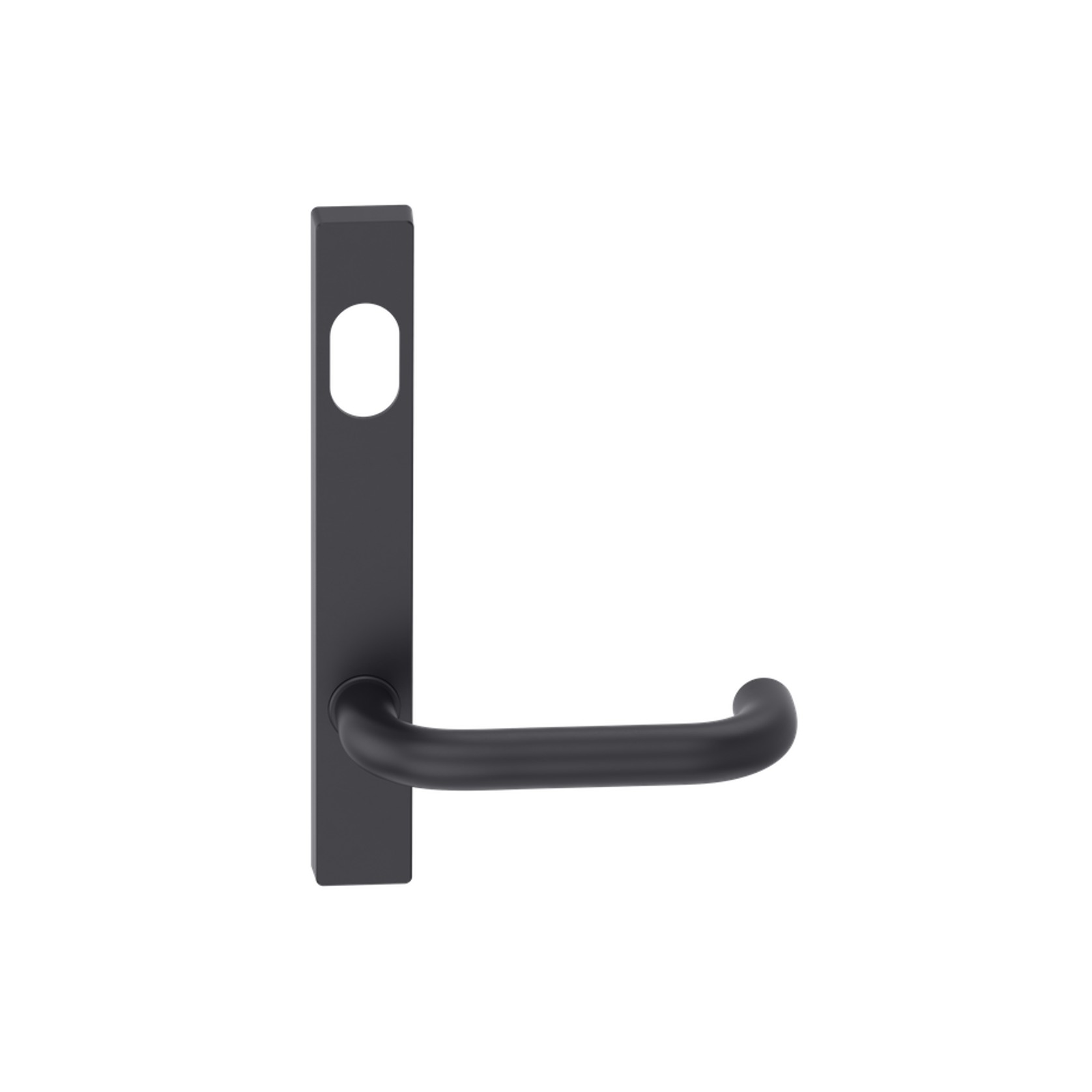 Narrow Plate Lever #10 Cylinder/Concealed BLK gallery detail image