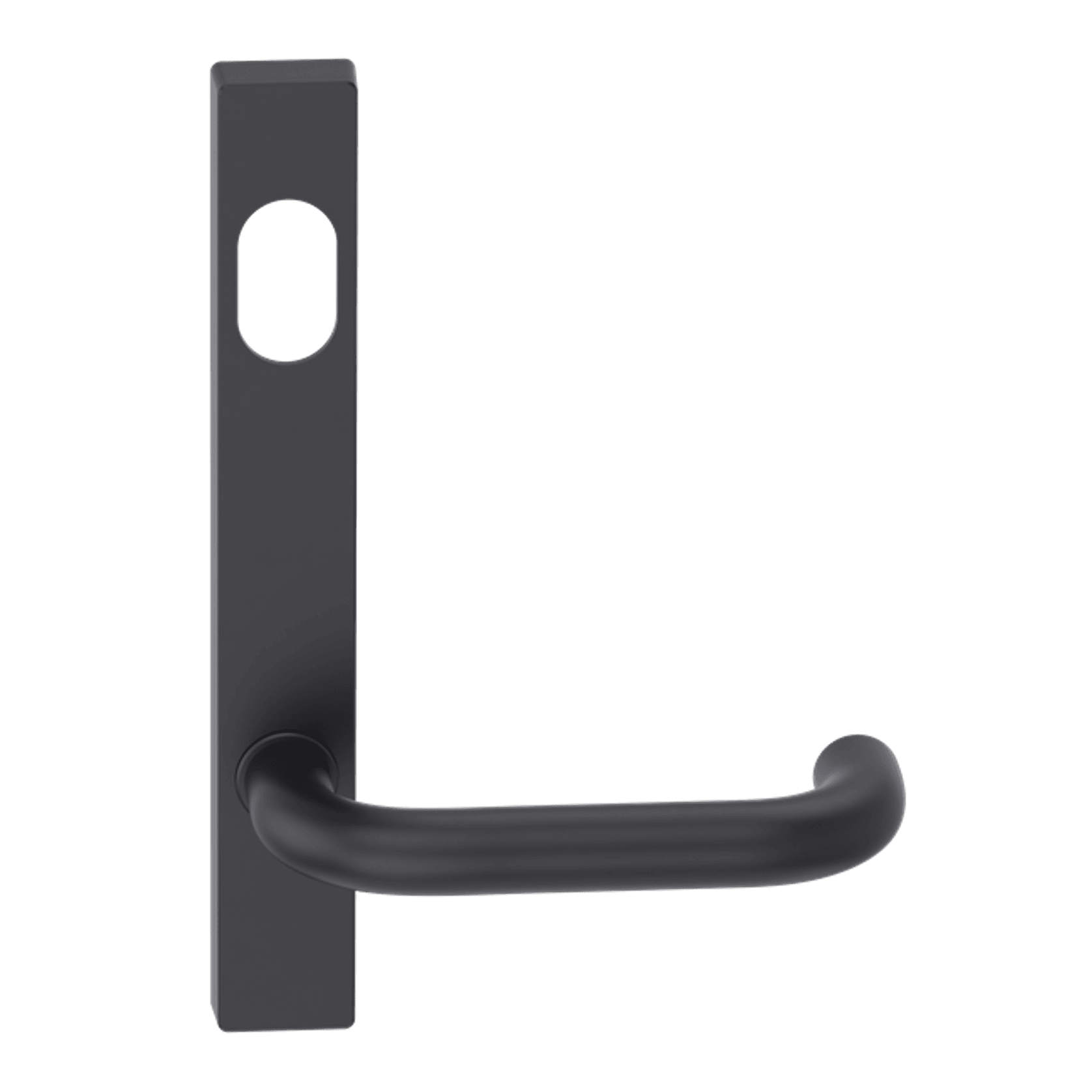 Narrow Plate Lever #10 Cylinder/Concealed BLK gallery detail image