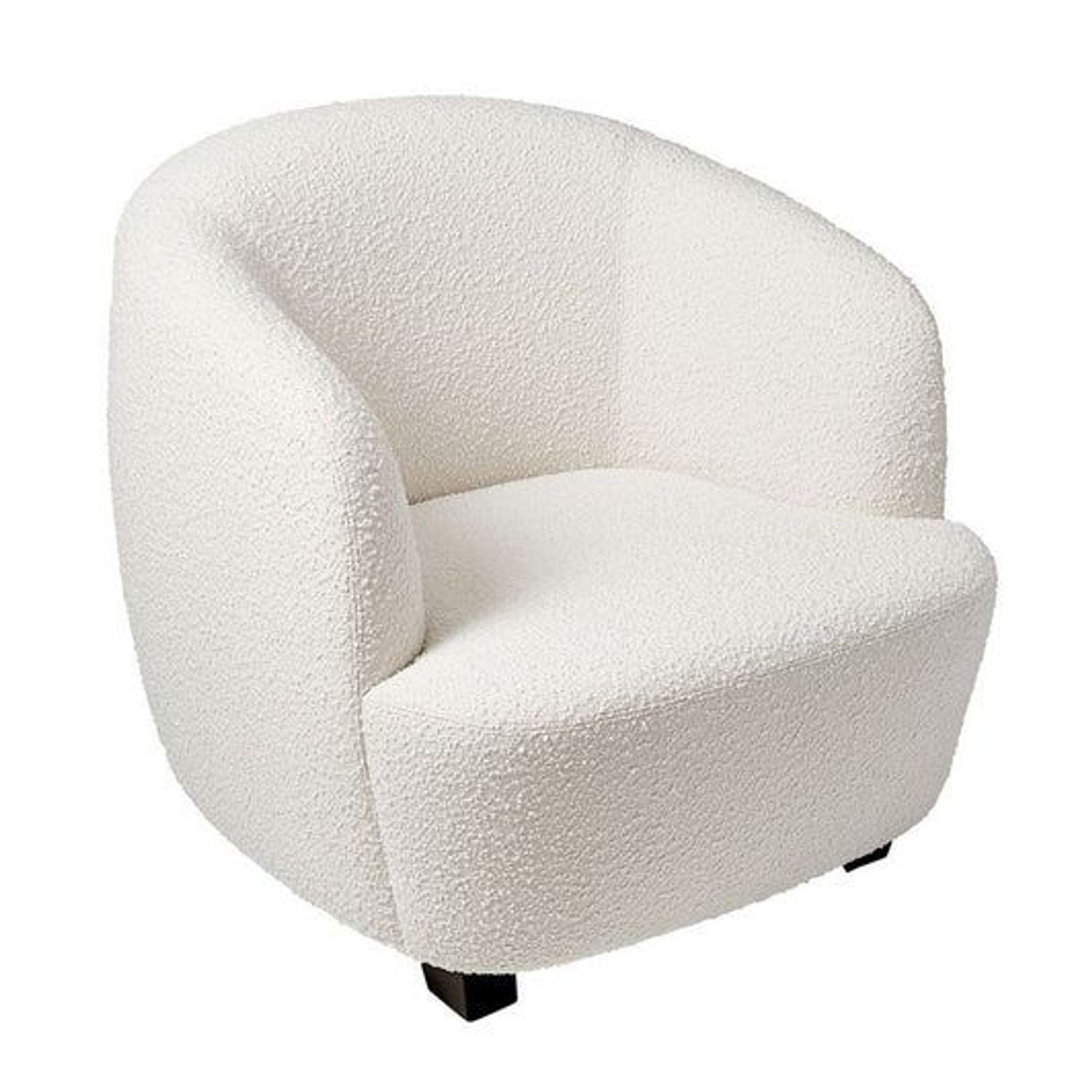 Area Curved Occasional Chair in Boucle gallery detail image
