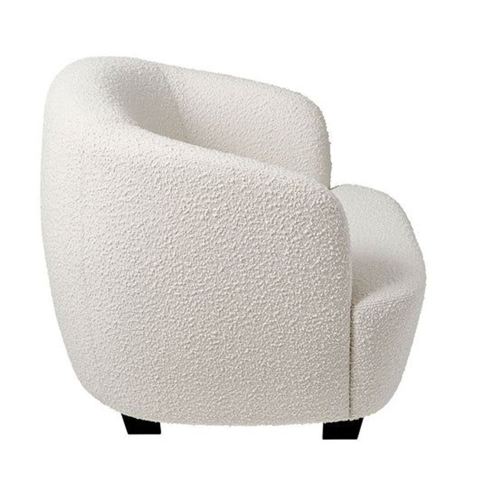 Area Curved Occasional Chair in Boucle gallery detail image