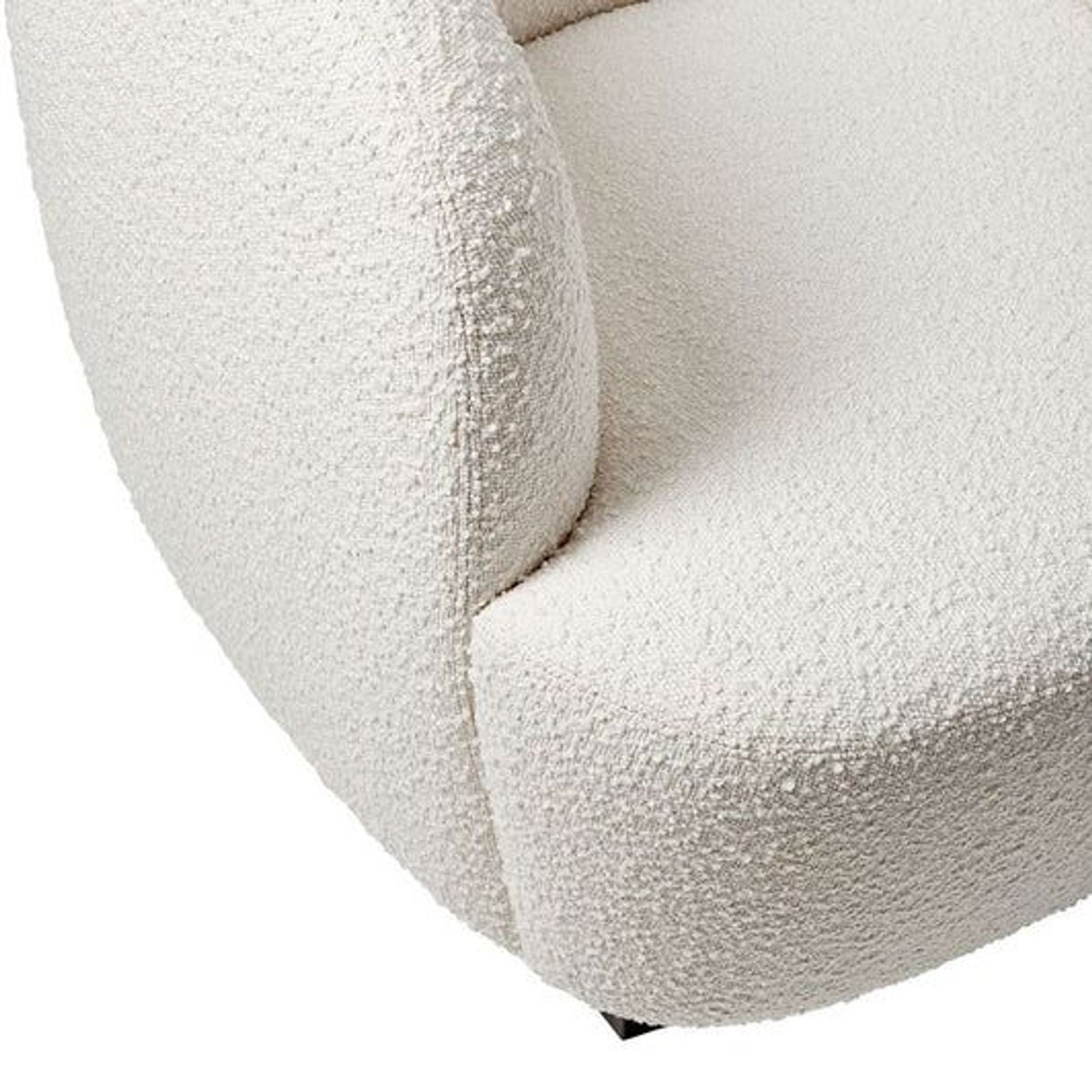 Area Curved Occasional Chair in Boucle gallery detail image