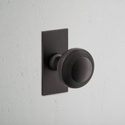 Corston Poplar Short Plate Door Knob gallery detail image