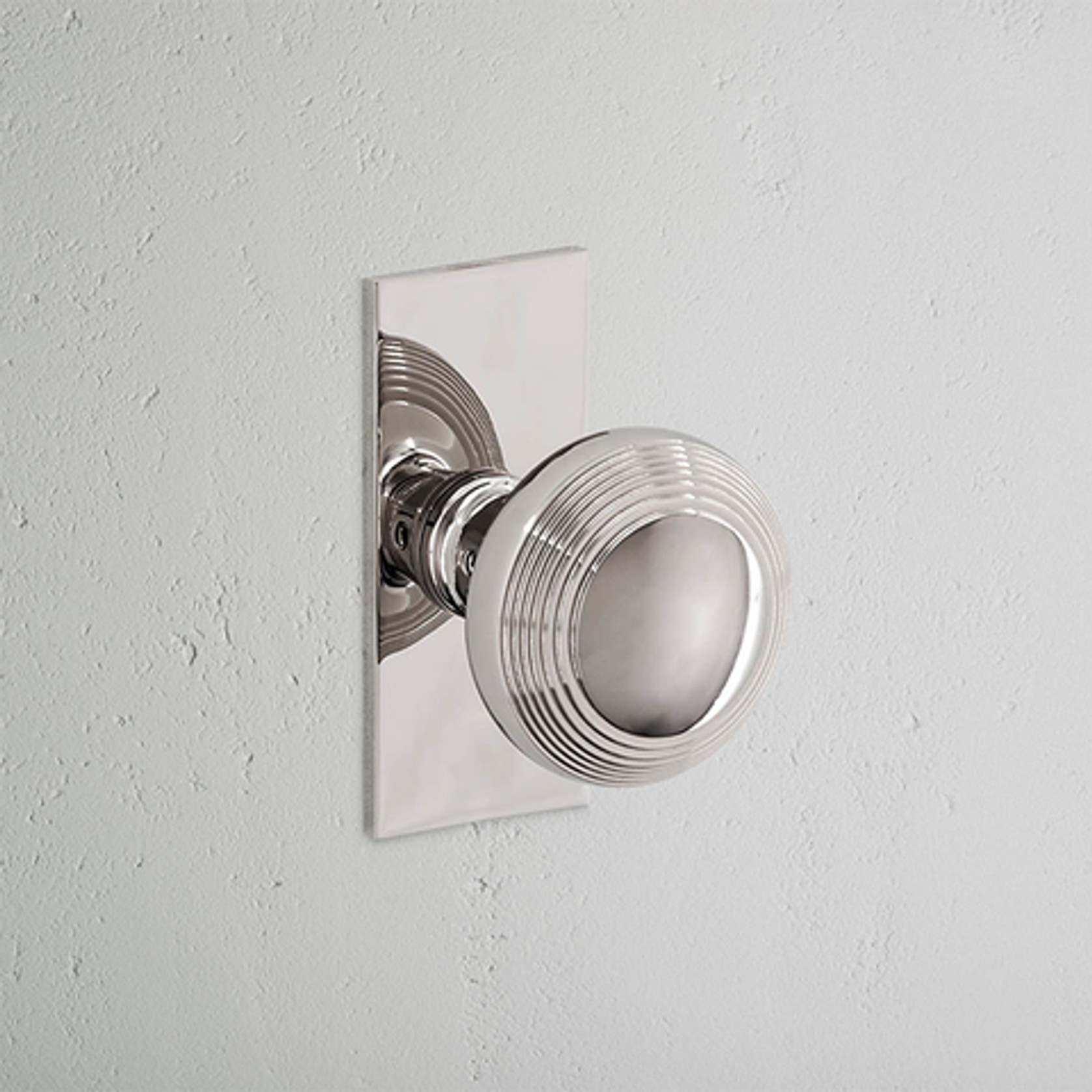 Corston Poplar Short Plate Door Knob gallery detail image