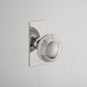 Corston Poplar Short Plate Door Knob gallery detail image