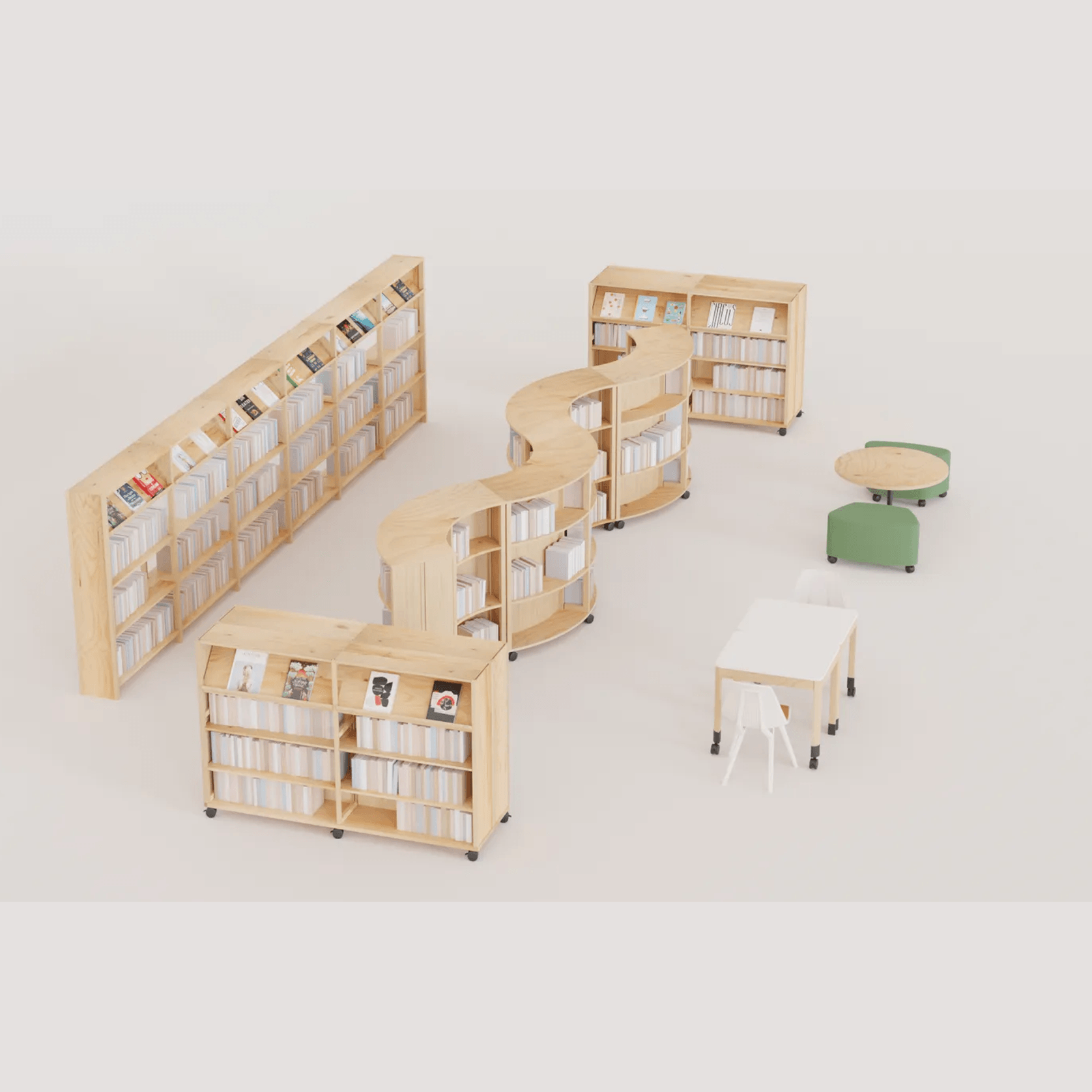 Library Shelving by Lundia gallery detail image