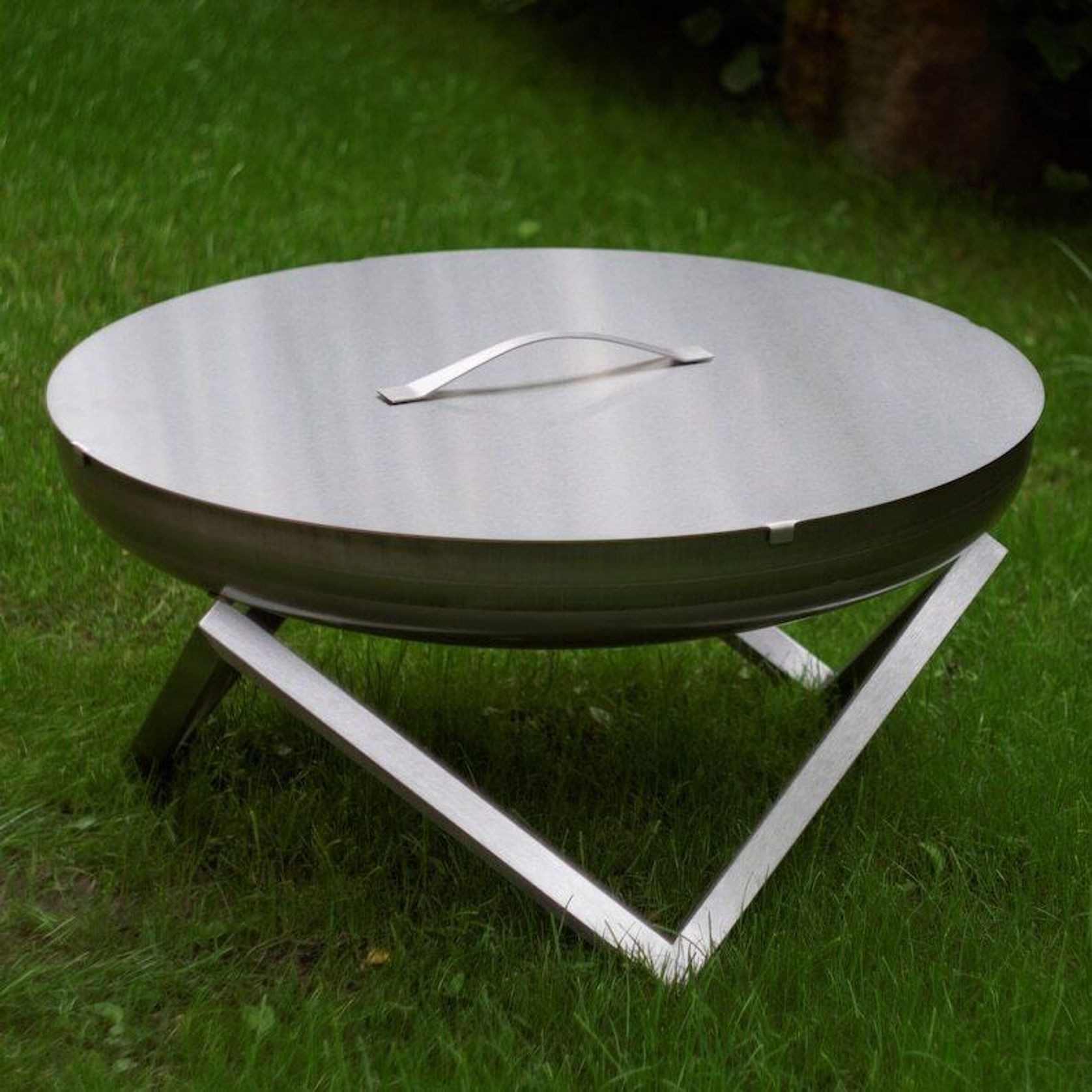 ALFRED RIESS Darvaza Stainless Steel Fire Pit - Large gallery detail image