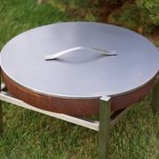 ALFRED RIESS Fire Pit Cover - Medium Stainless gallery detail image