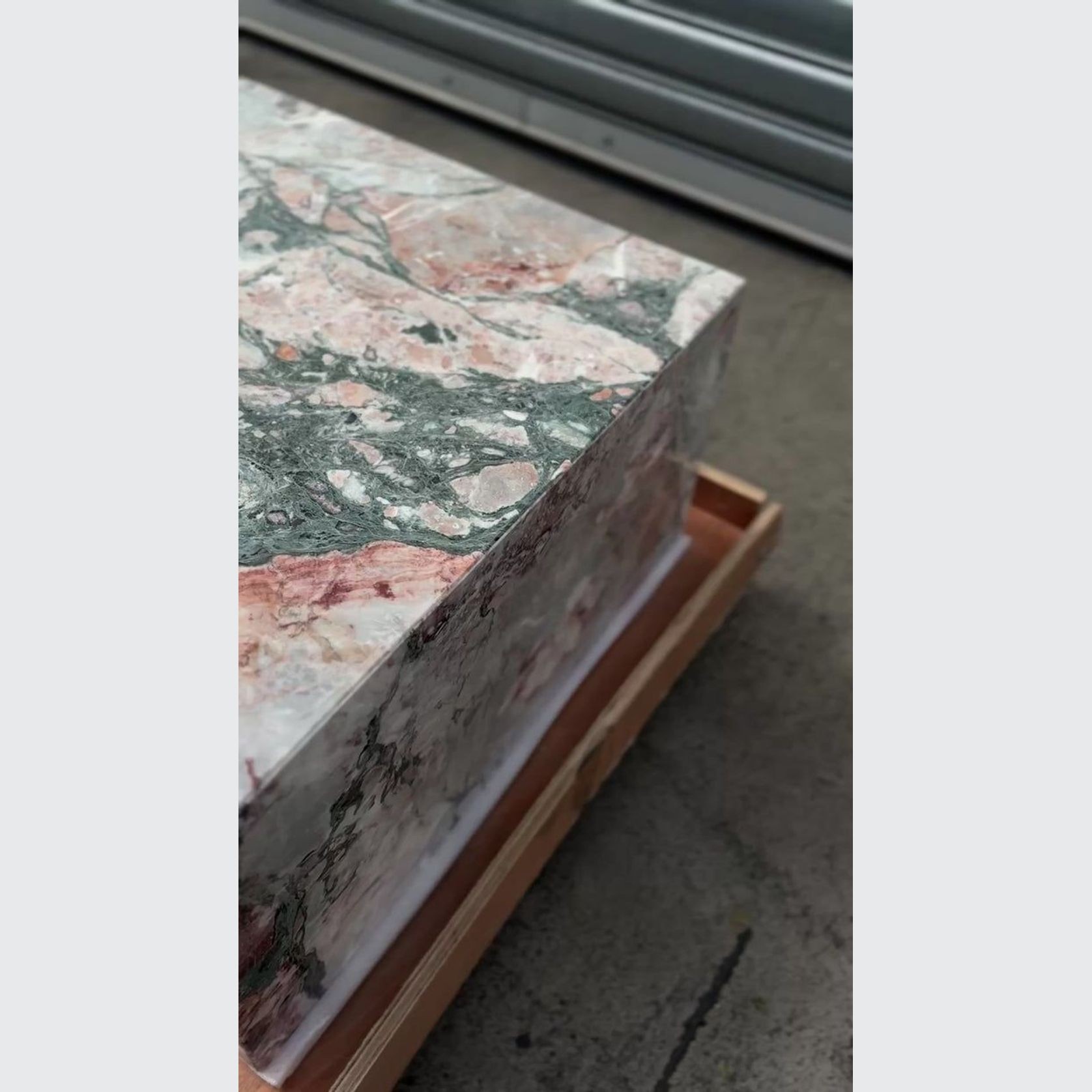 Block Coffee Table - Seasonal Pink Marble - Small | Natural Stone Co. gallery detail image