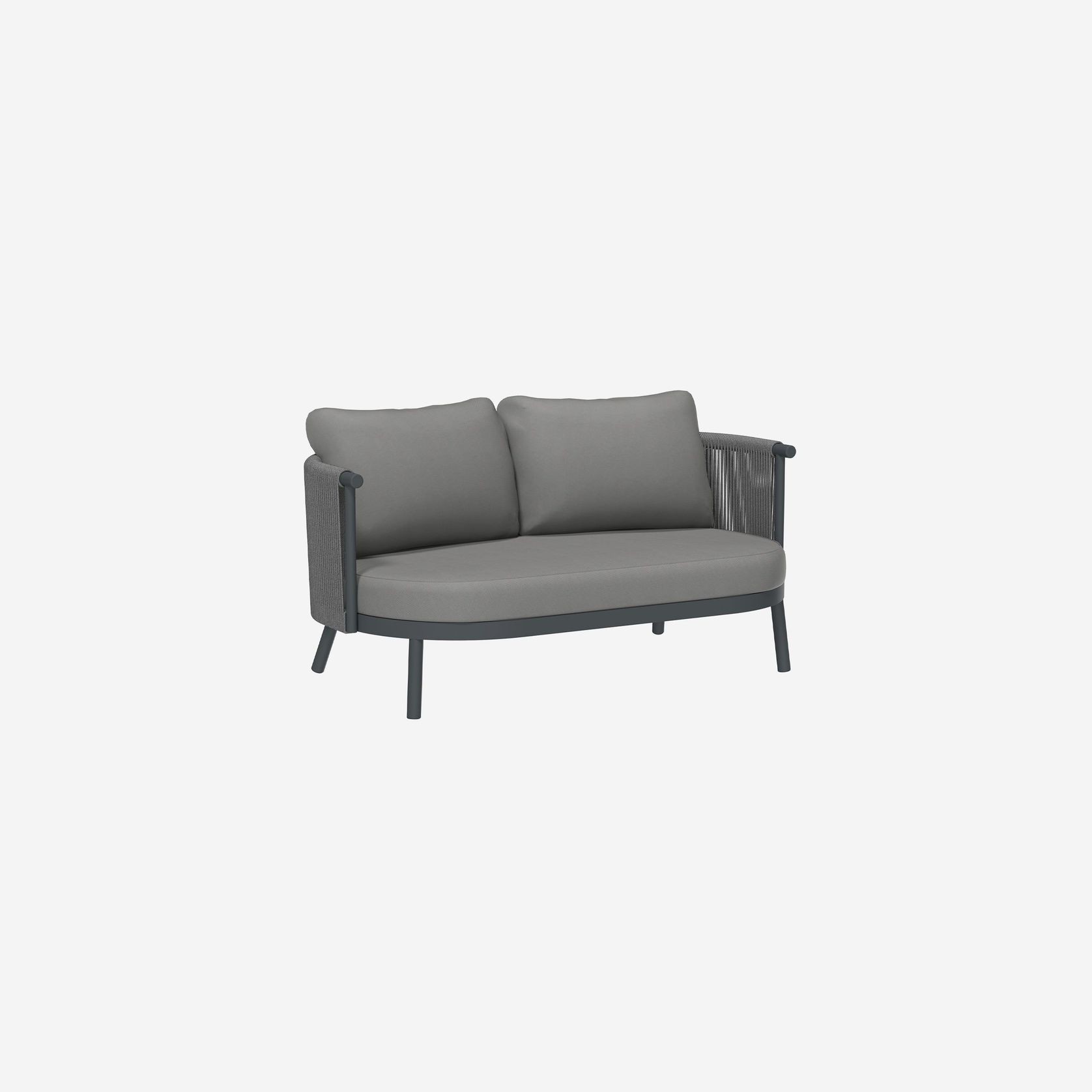 Chloe Outdoor 2-Seater Sofa-Charcoal gallery detail image