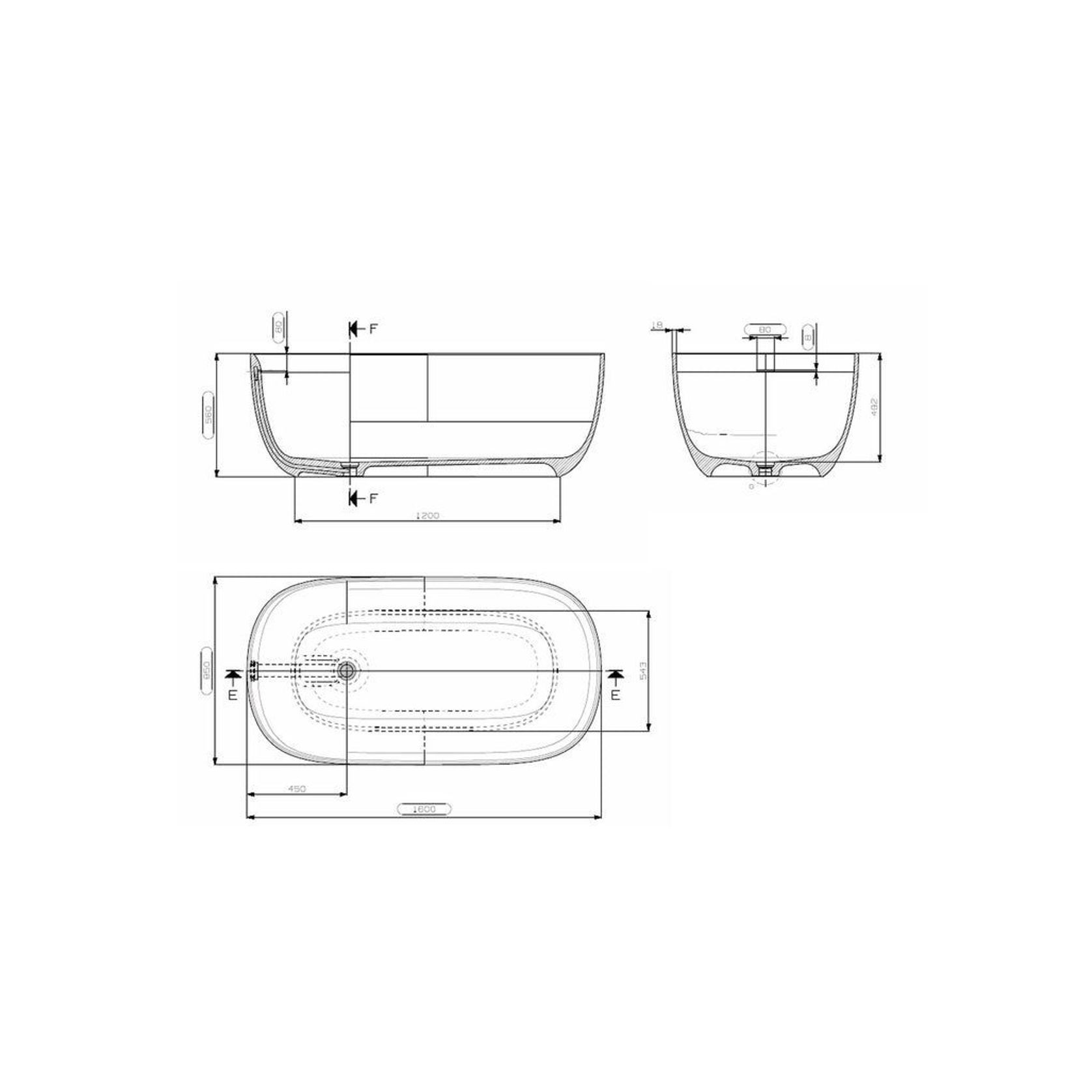 Domus Living Fiume Cristalplant Freestanding Bath gallery detail image