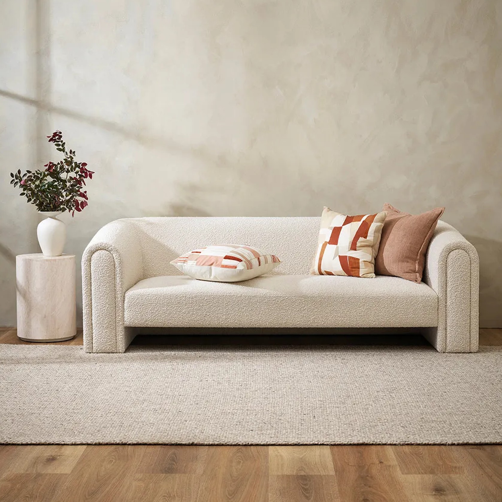 Baya Flaxmill Handwoven Linen Cushion - Clay | Two Sizes gallery detail image