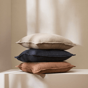 Baya Flaxmill Handwoven Linen Cushion - Thunder gallery detail image