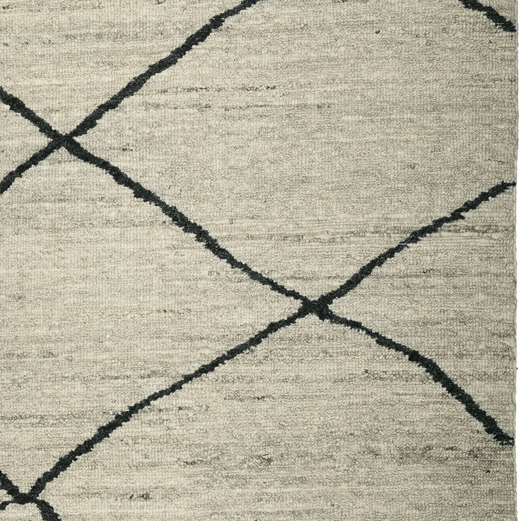Tribe Home Ridge Rug - Grey and Charcoal | 100% Wool Floor Rug gallery detail image