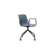 Flow Chair on Castors with Black Arms gallery detail image