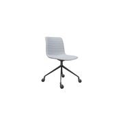 Flow Chair Black Frame with Castor - Light Grey gallery detail image