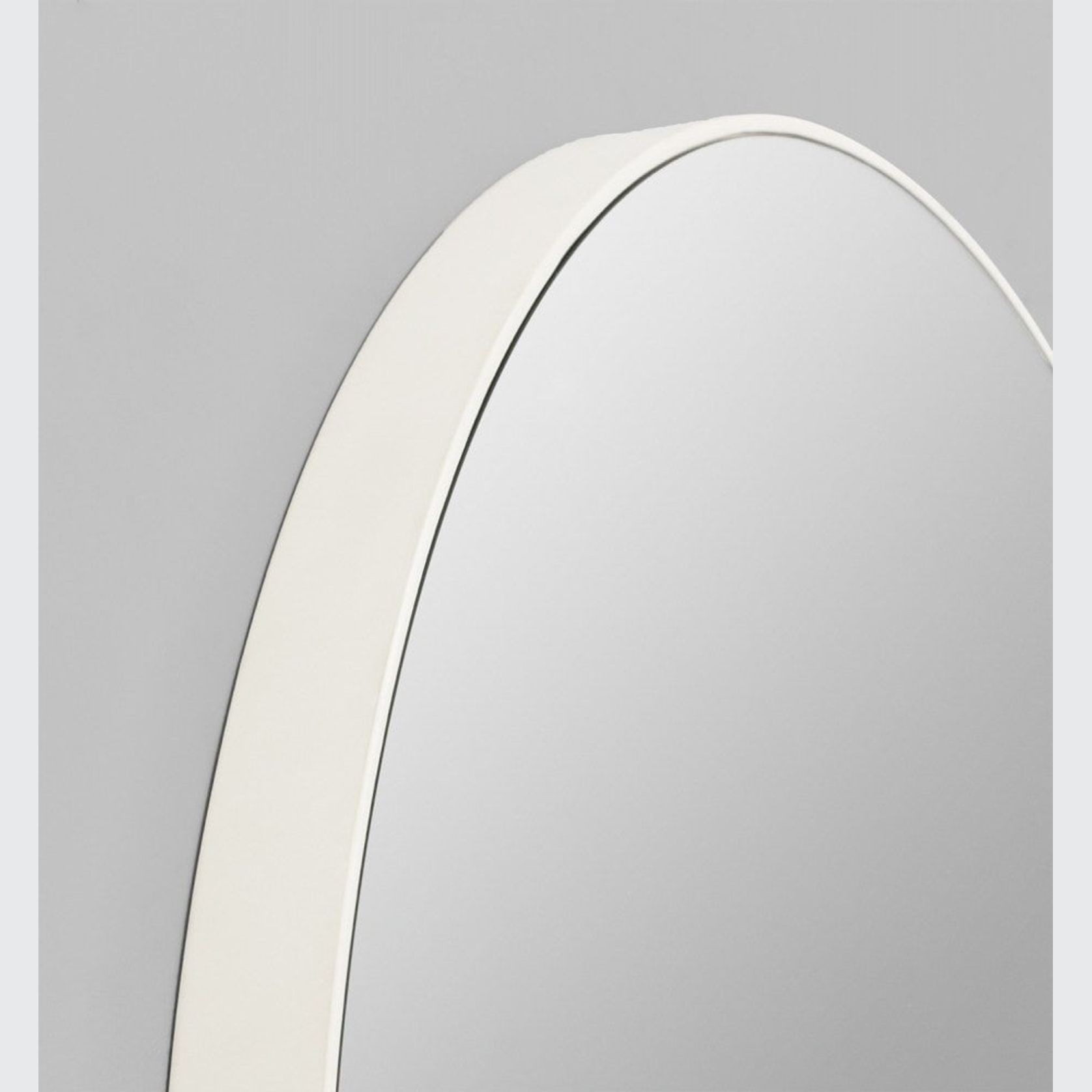 Flynn Round Mirror 80cm White gallery detail image
